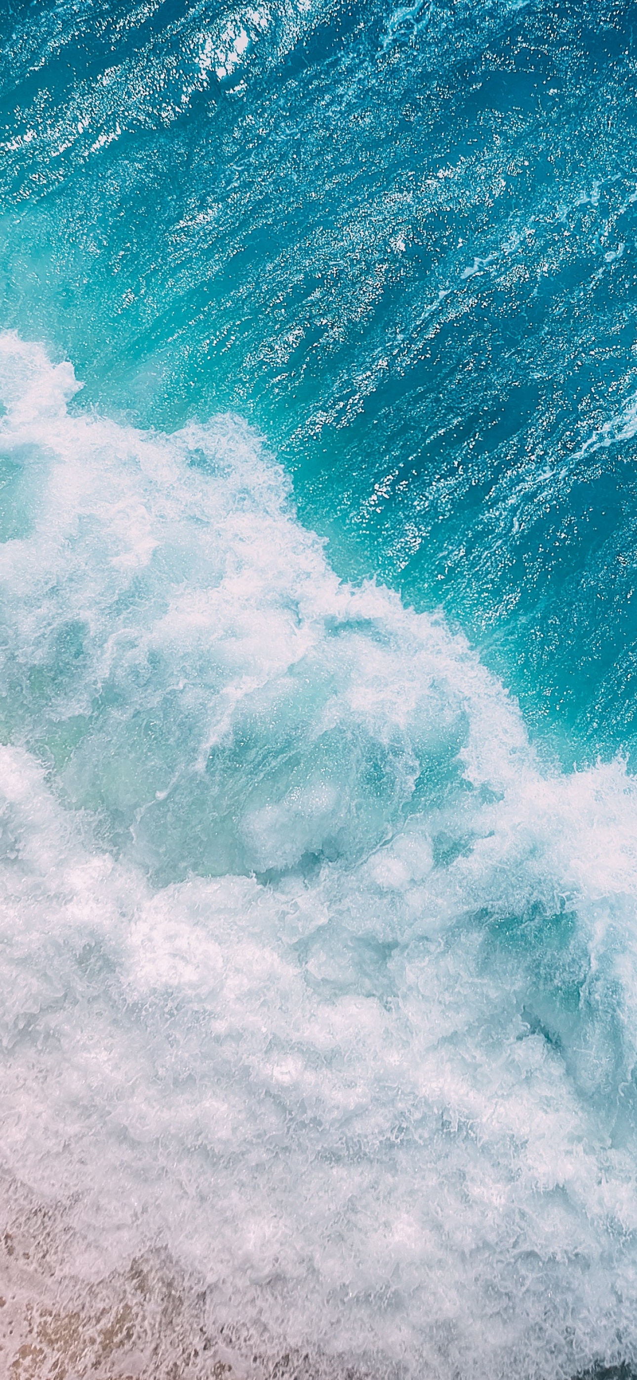 Ocean Waves Wallpaper 4K, Aerial view