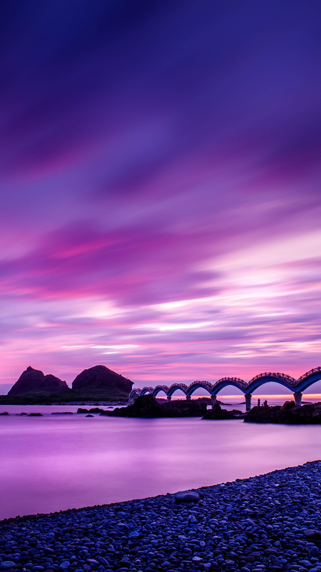 Sanxiantai Bridge Wallpaper 4K, Taiwan