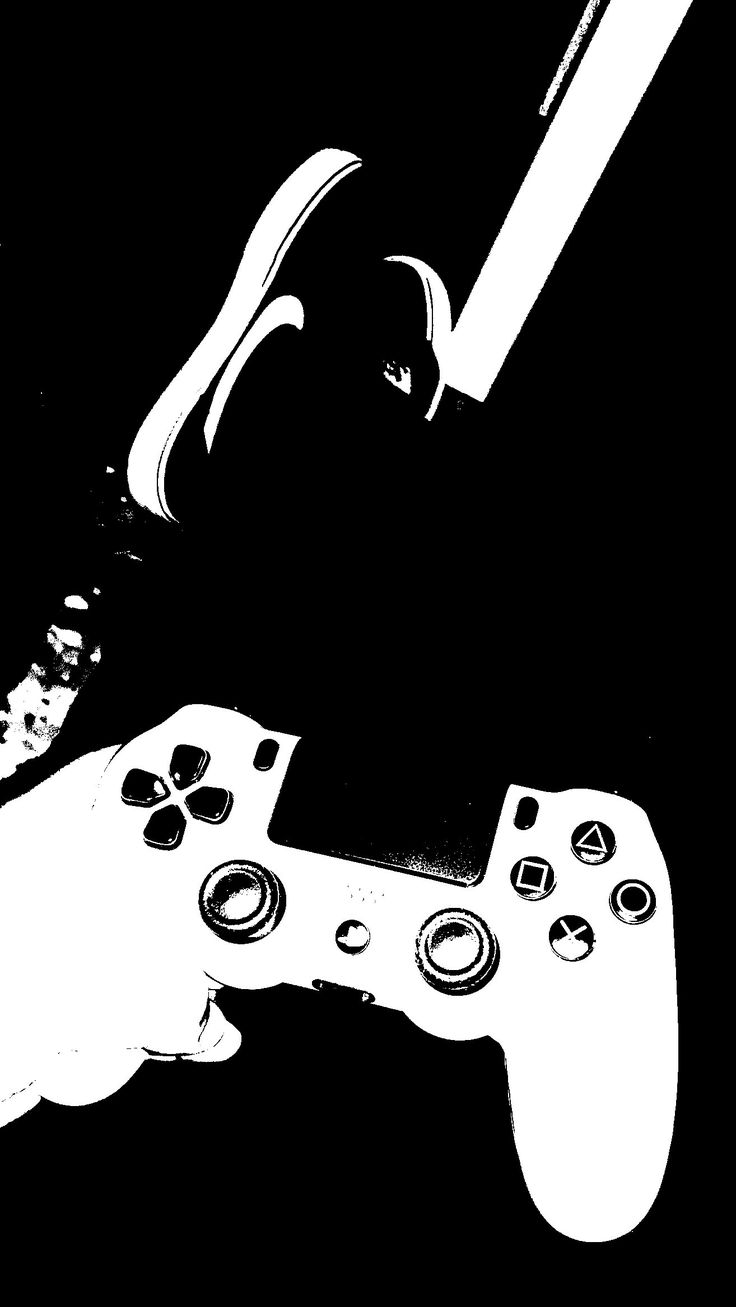 Wallpaper Nike PS4 Black and White