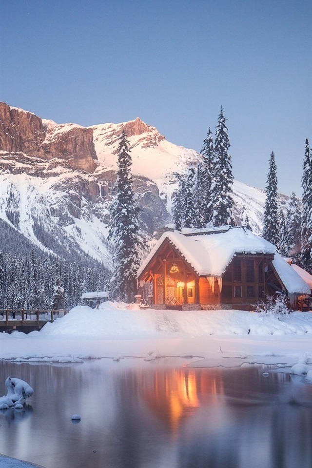 British Columbia, house, mountains