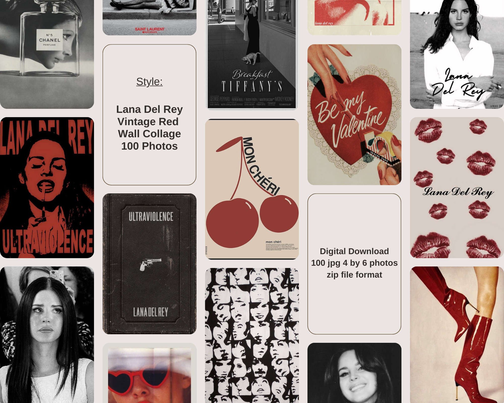 Lana Del Rey Wall Collage Trendy