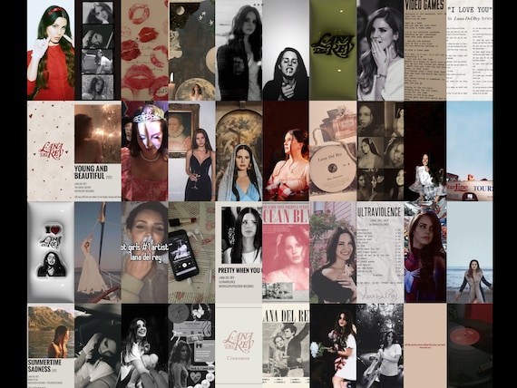 98pcs Lana Del Ray Collage Wallpaper