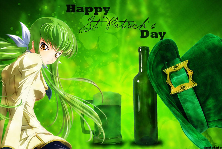 happy saint patricks day anime Wallpaper