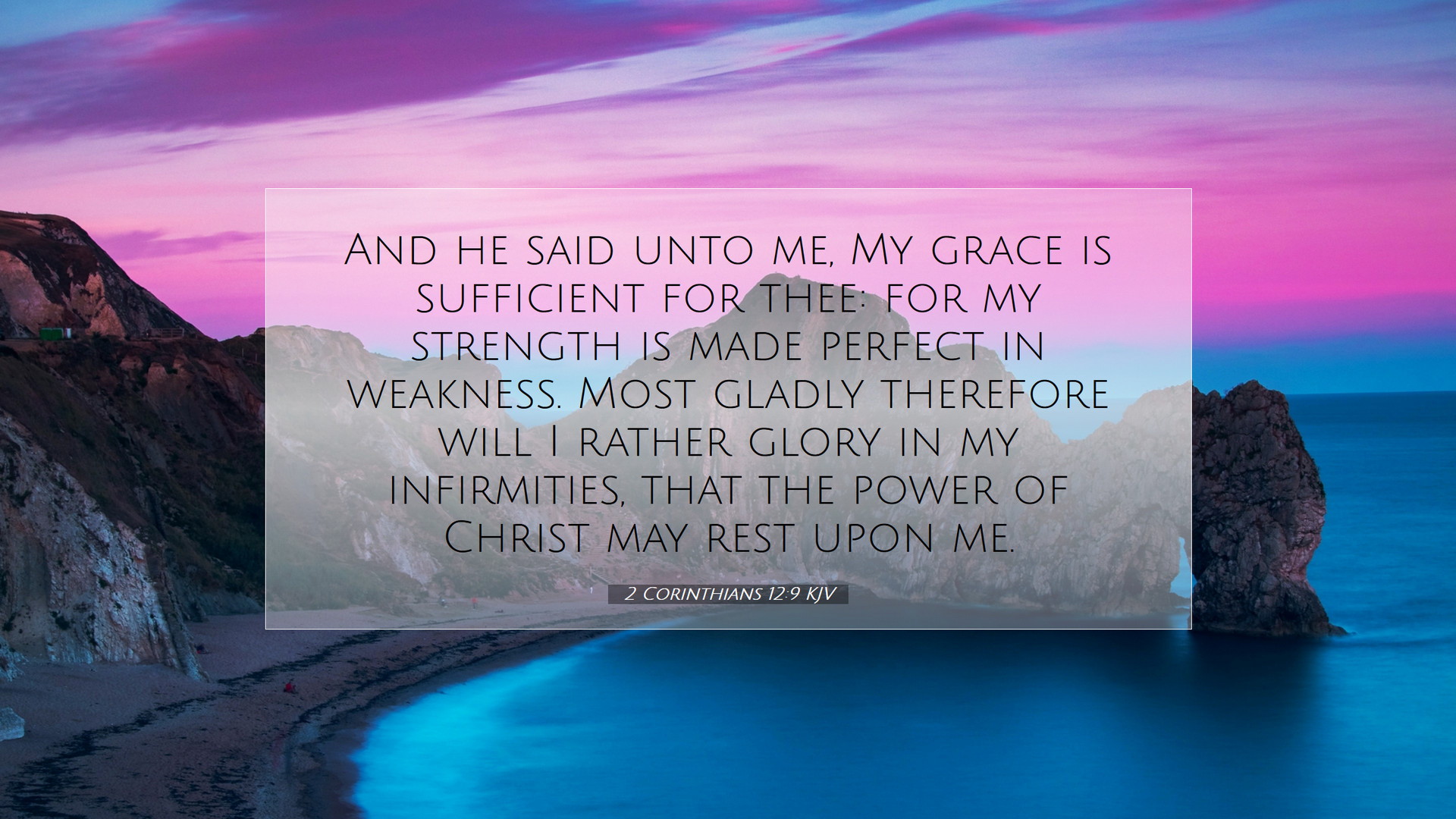 Corinthians 12:9 KJV Desktop