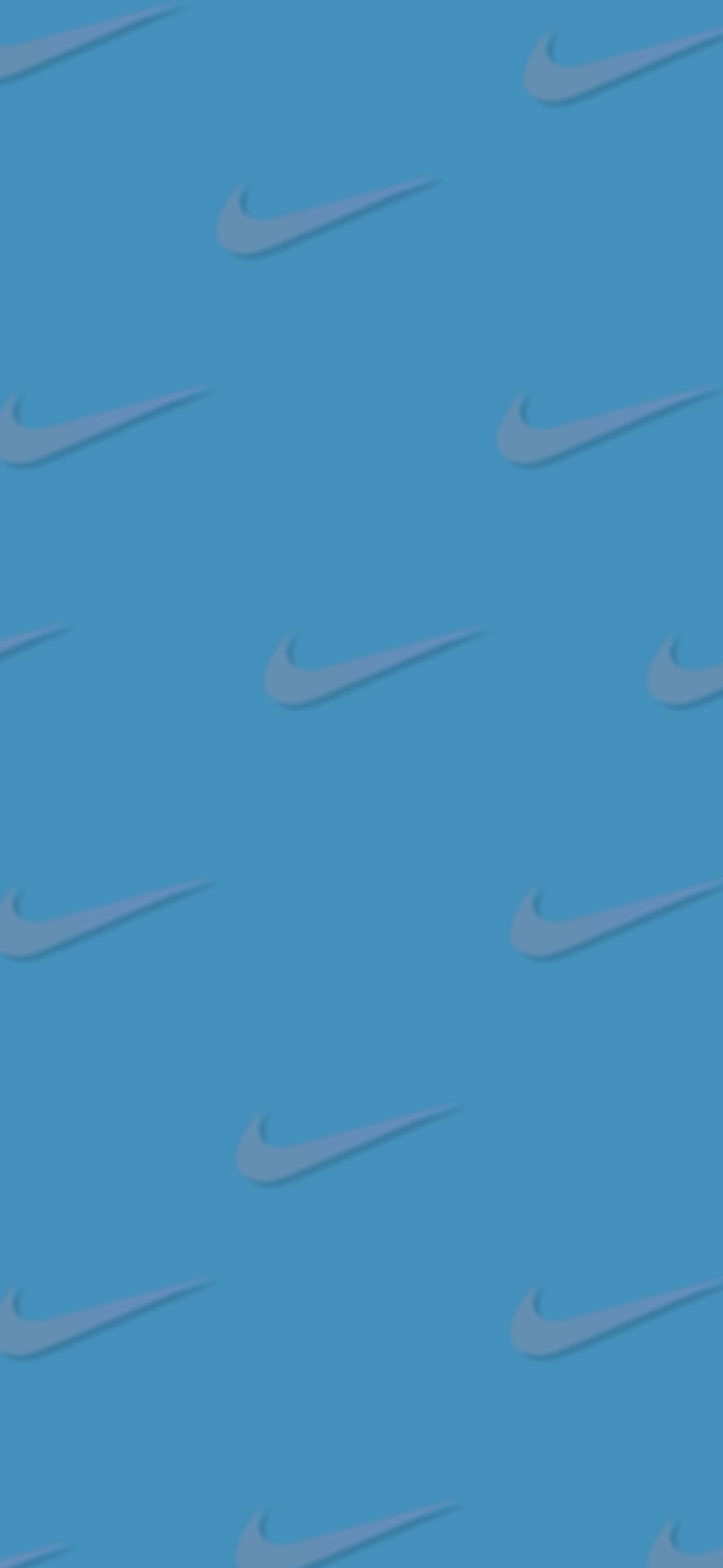 Pink Nike Logo on Blue Background