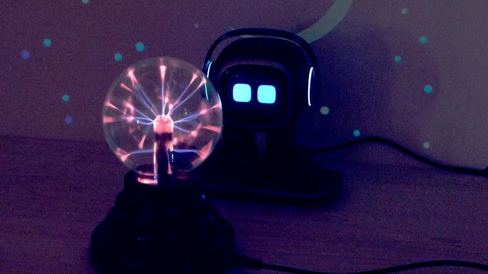 AI robot falls in love with plasma ball