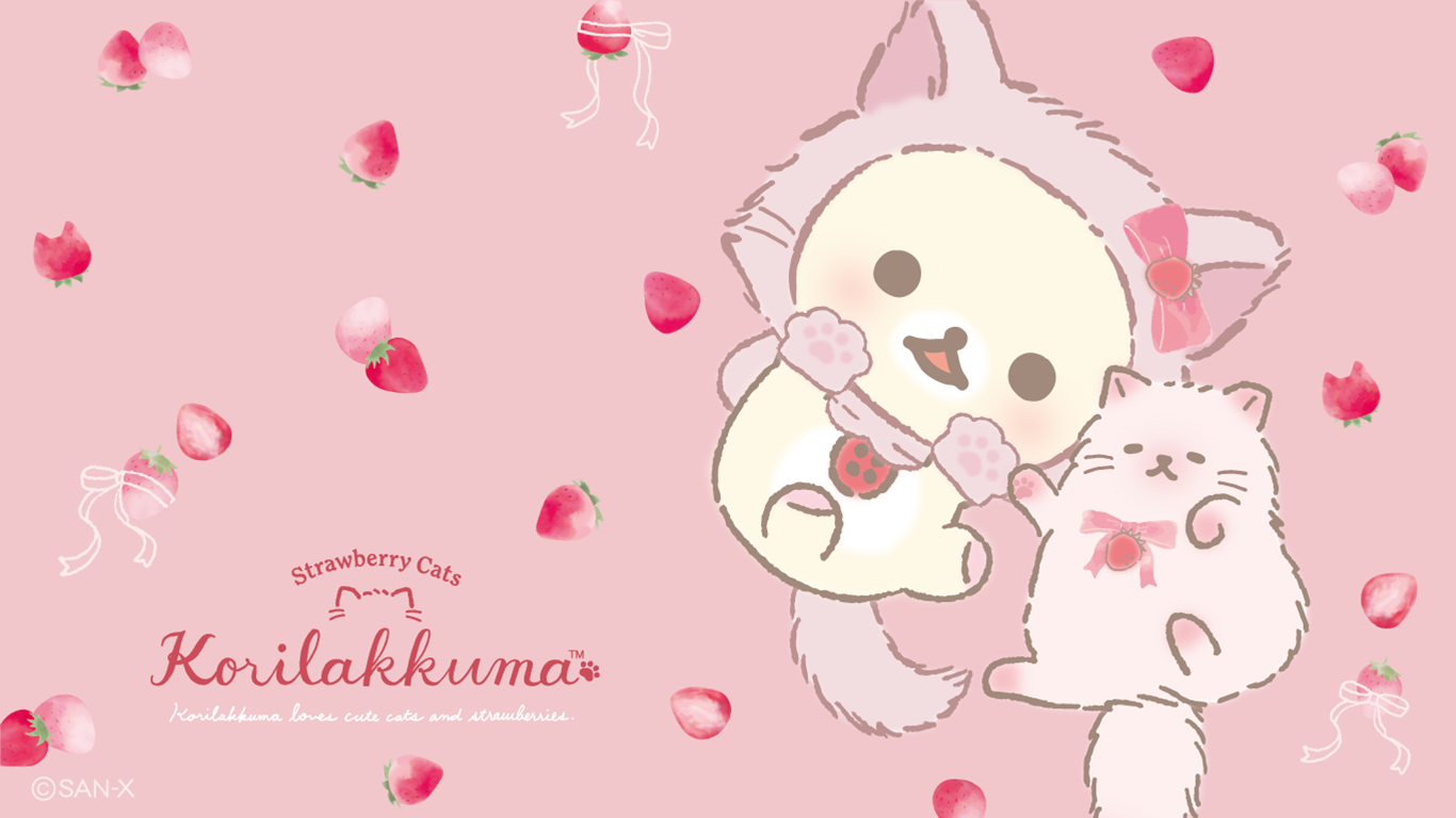 Rilakkuma -Korilakkuma Strawberry Cats