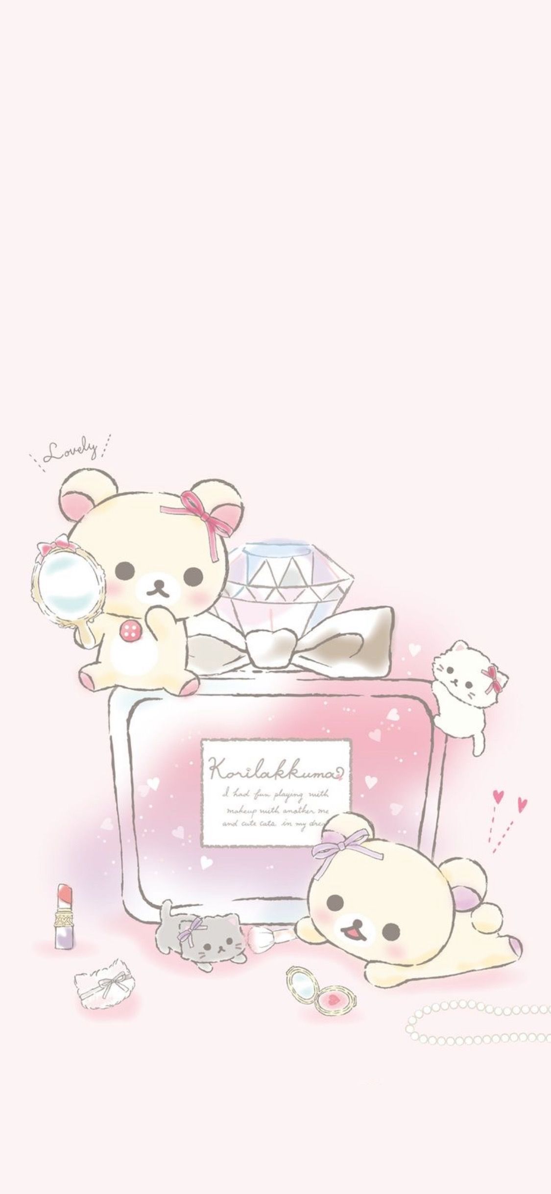 Korilakkuma iPhone X. Sanrio wallpaper
