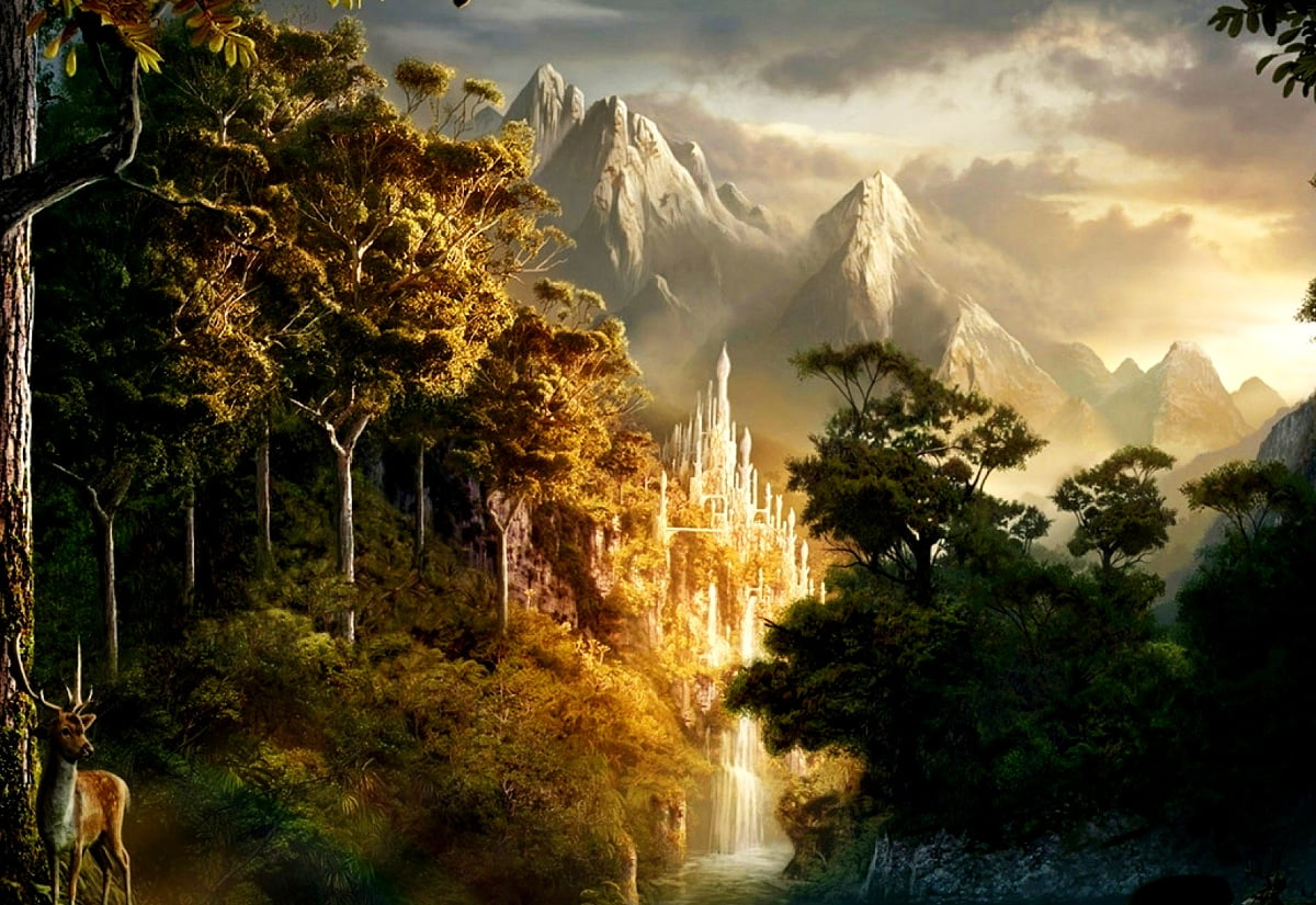 Fantasy, Nature, Mountains wallpaper