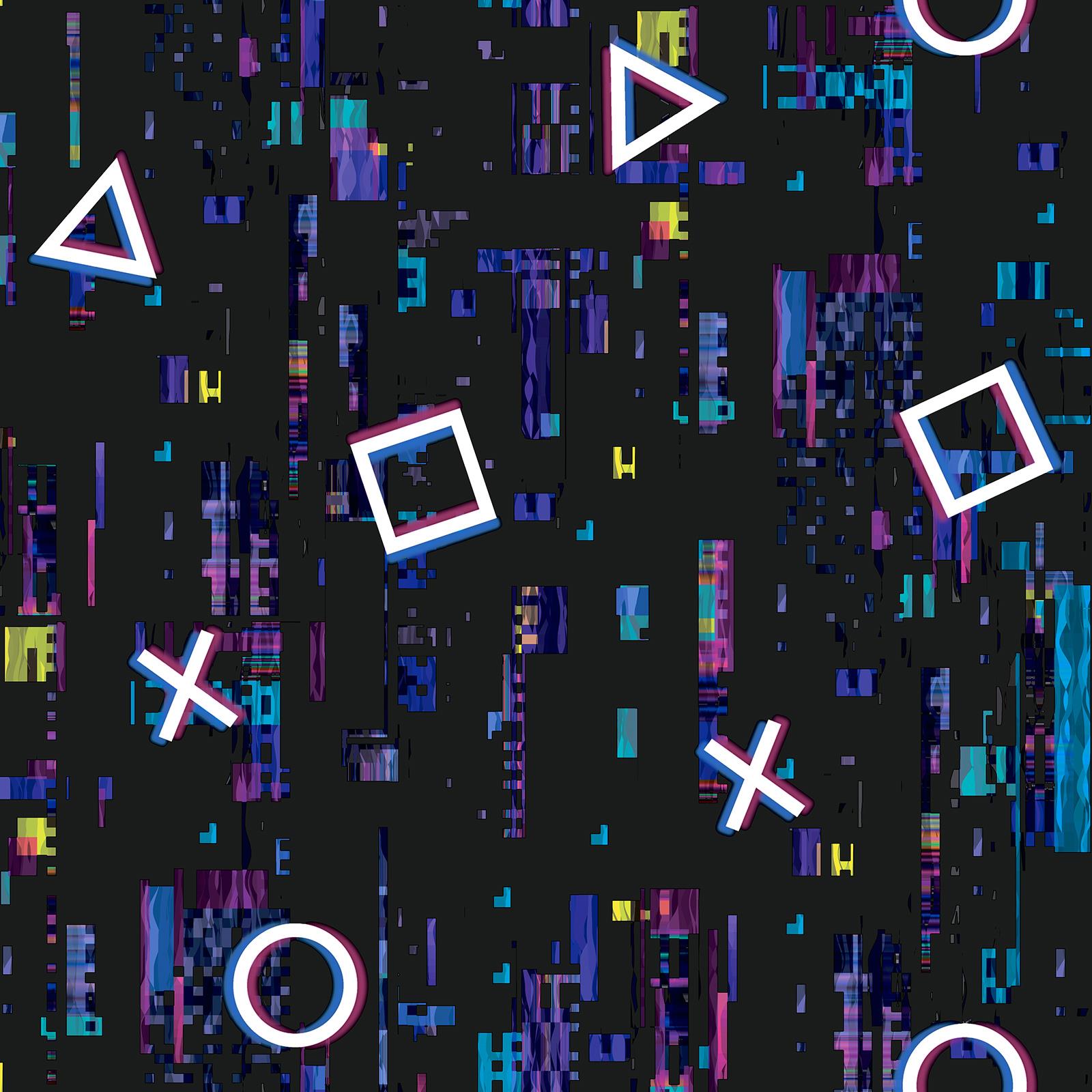 Symbols Glitch Video Game Wallpaper