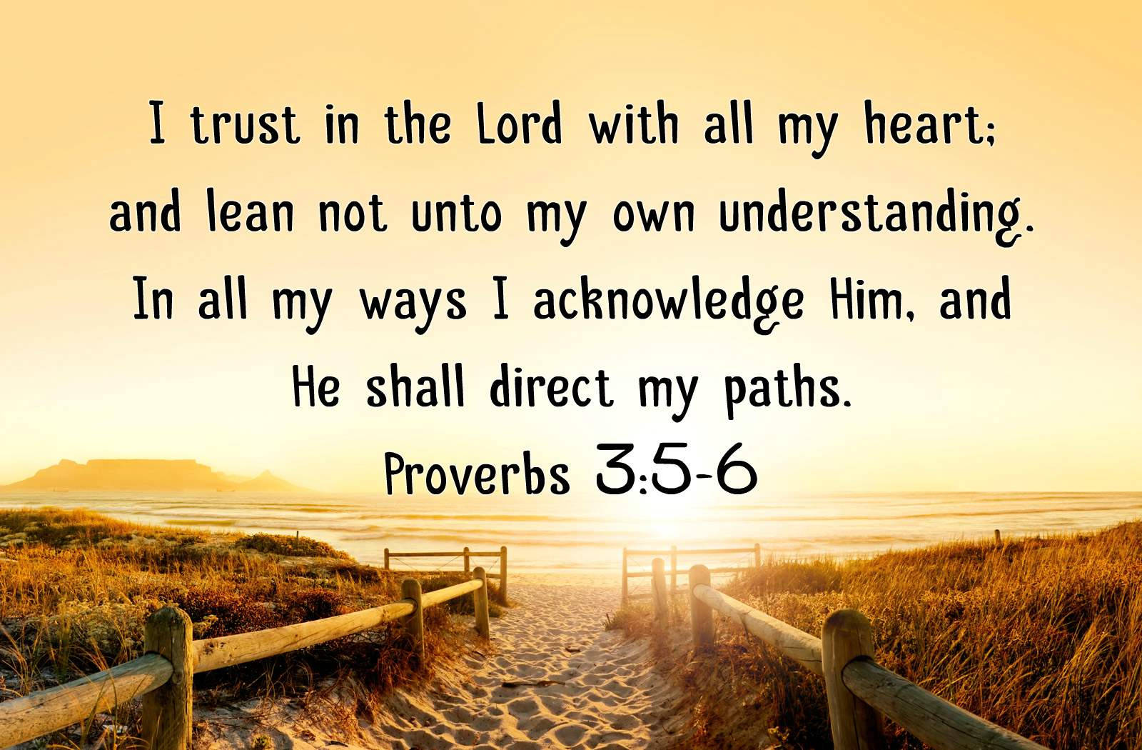 God Quotes Proverbs 3:5 6 Wallpaper
