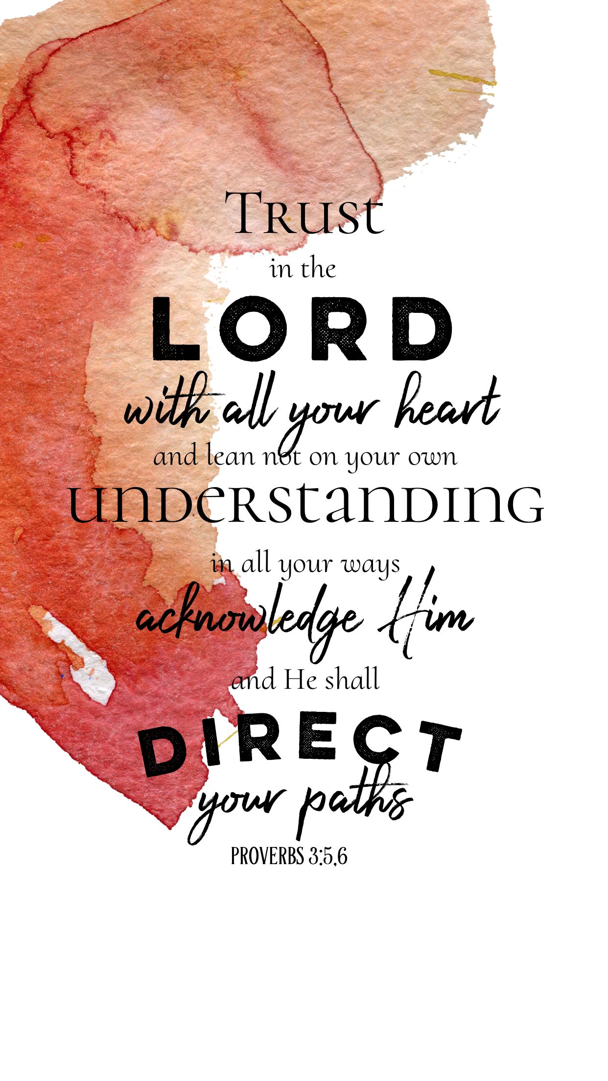 Proverbs 3:5 6 Bible Verse Wallpaper