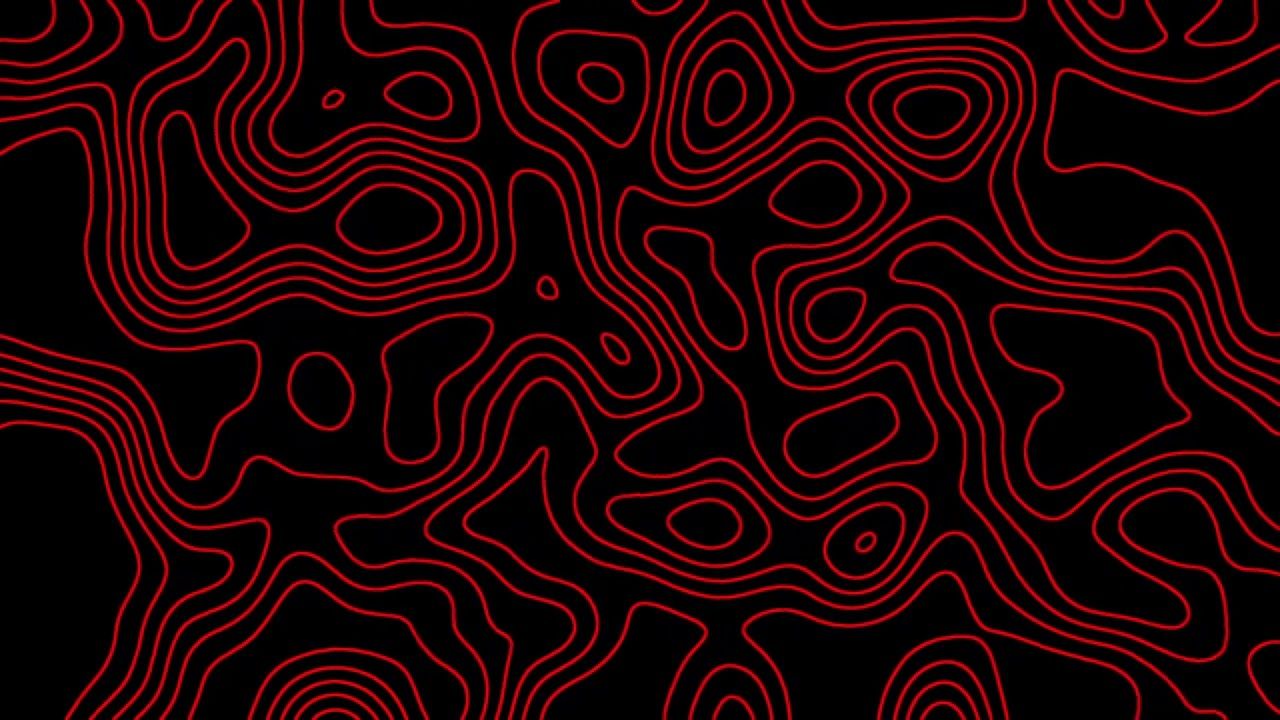 Red Topographic Motion Background