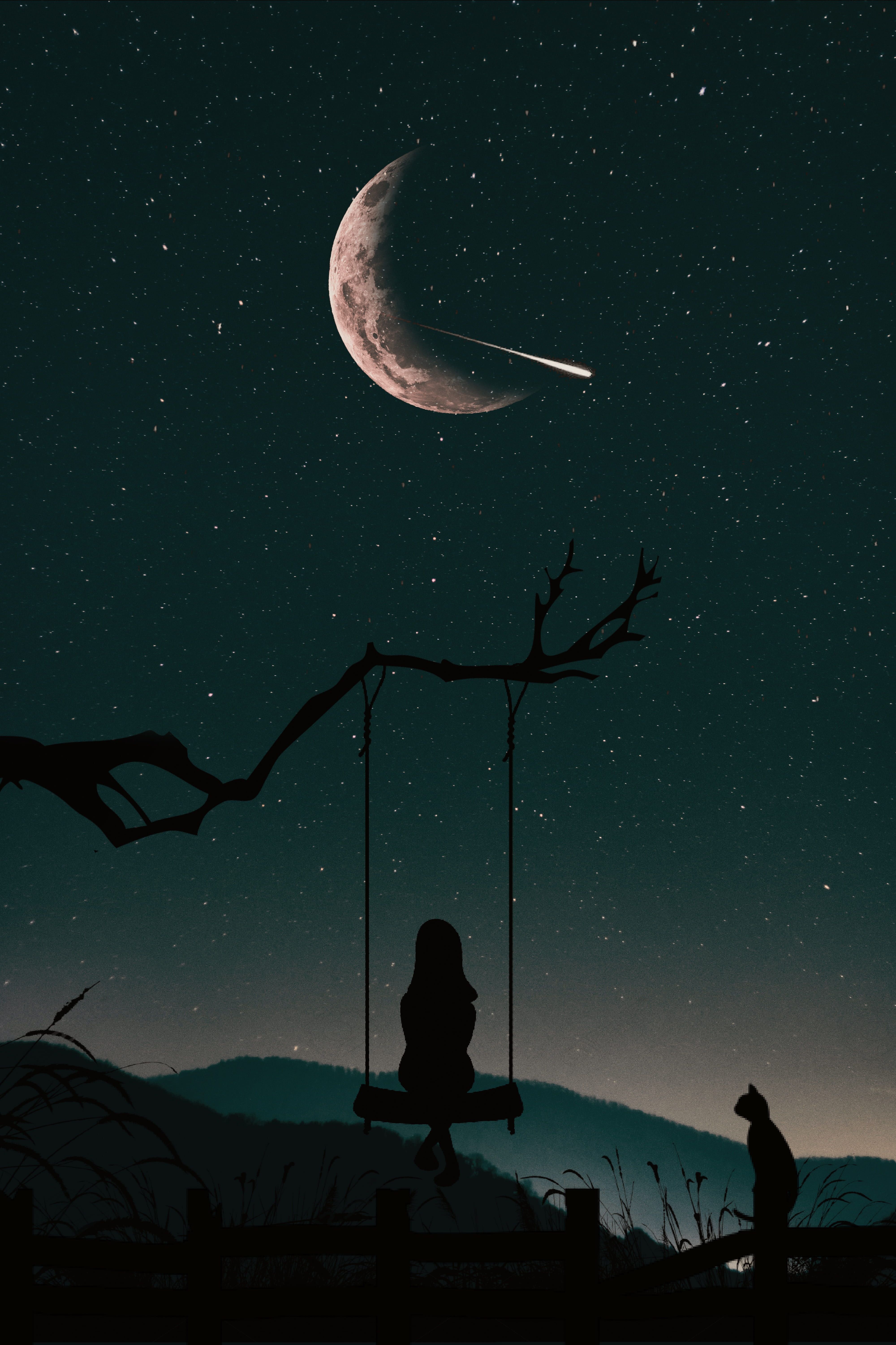 Night sky wallpaper, Starry night sky
