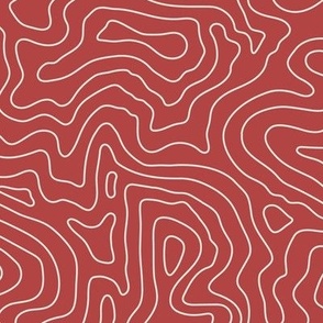 Topo Map Lines Fabric, Wallpaper