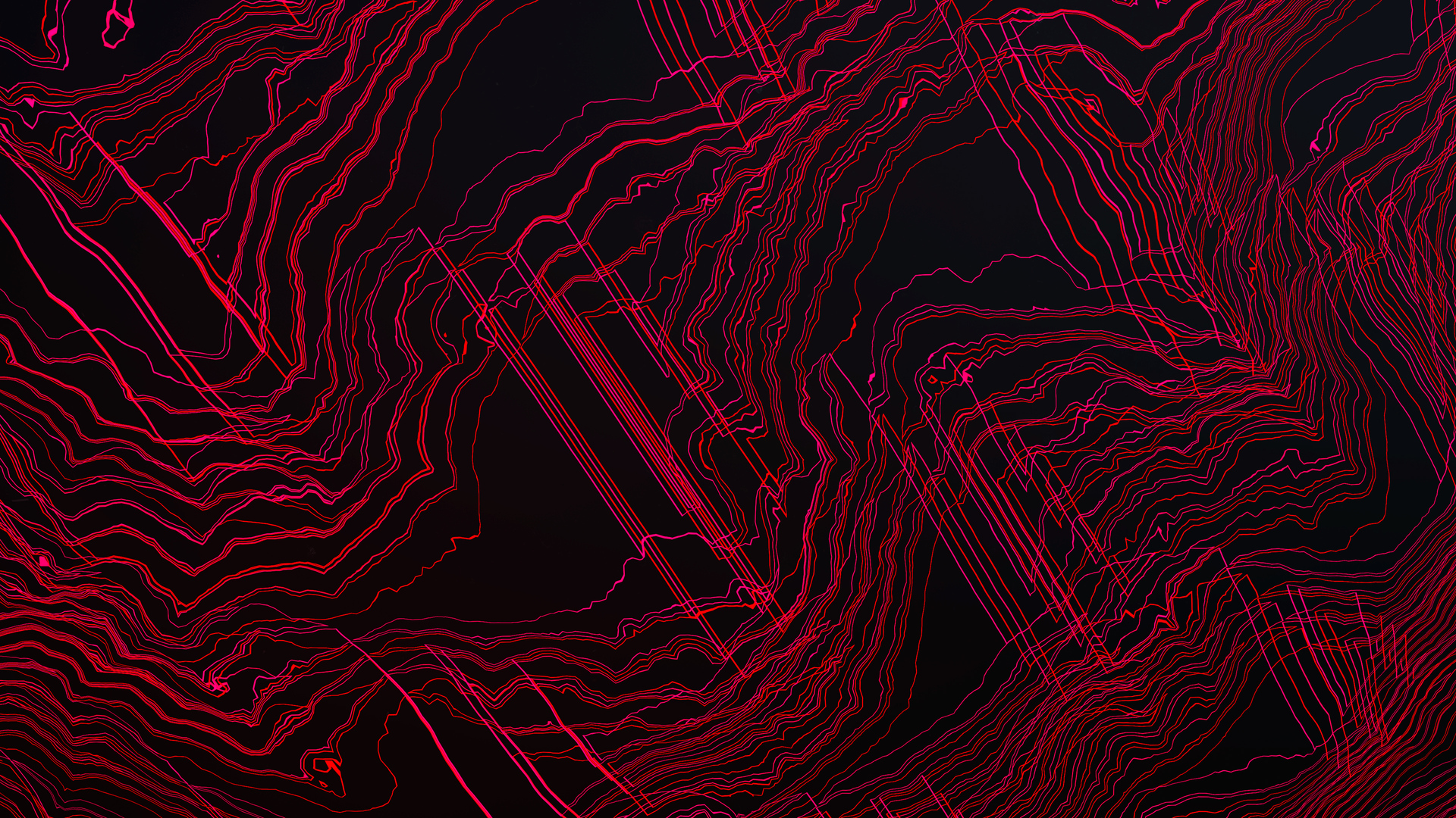 Red Contours 4k Laptop Full