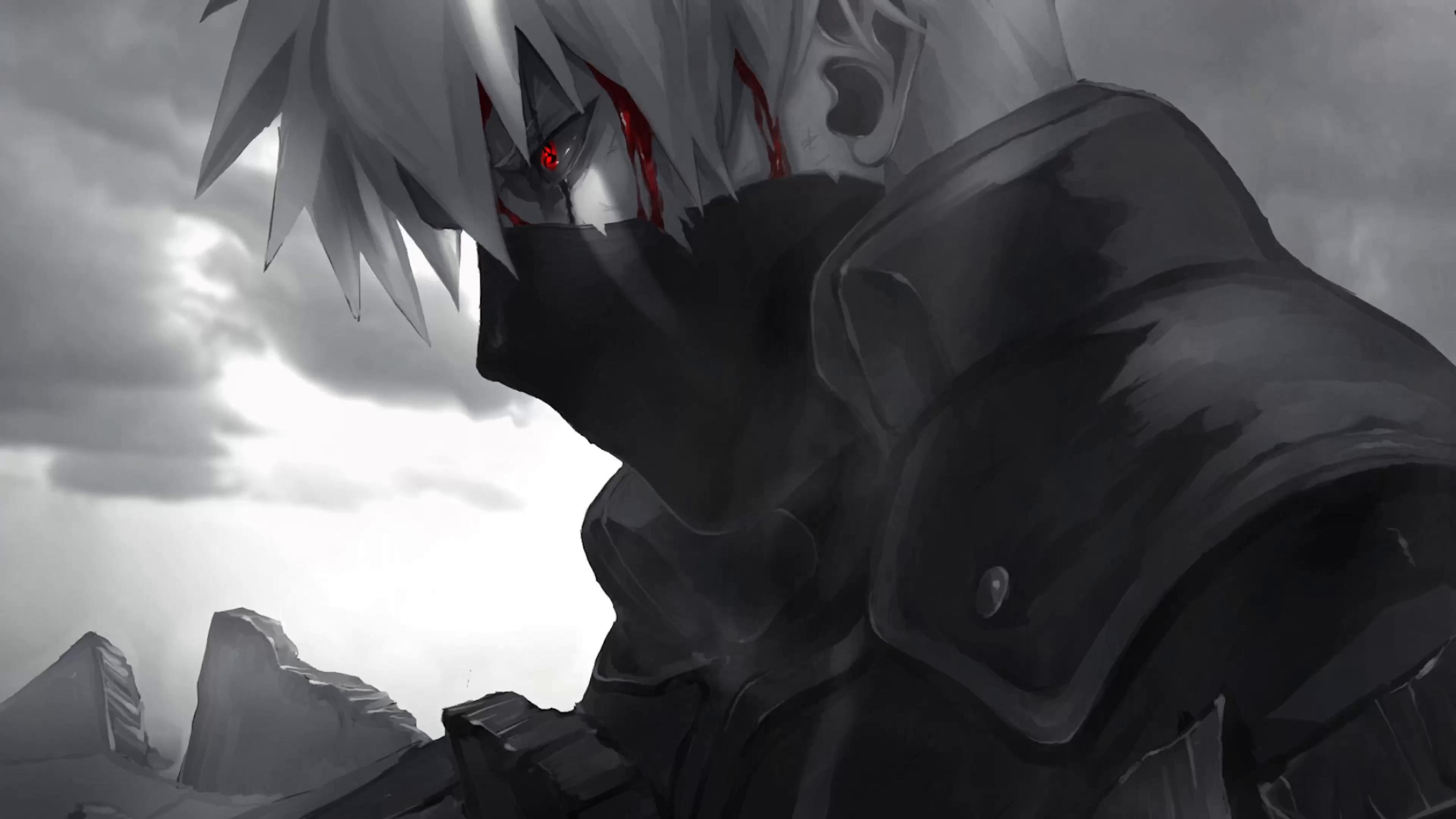 Kakashi Hatake With Dripping Red Blood