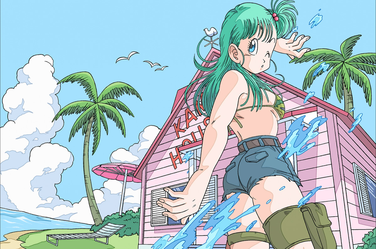 Dragon Ball Poster Bulma at Kame house