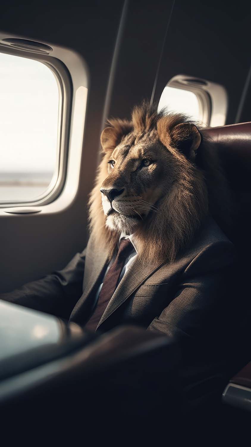 Business Lion iPhone Wallpaper HD