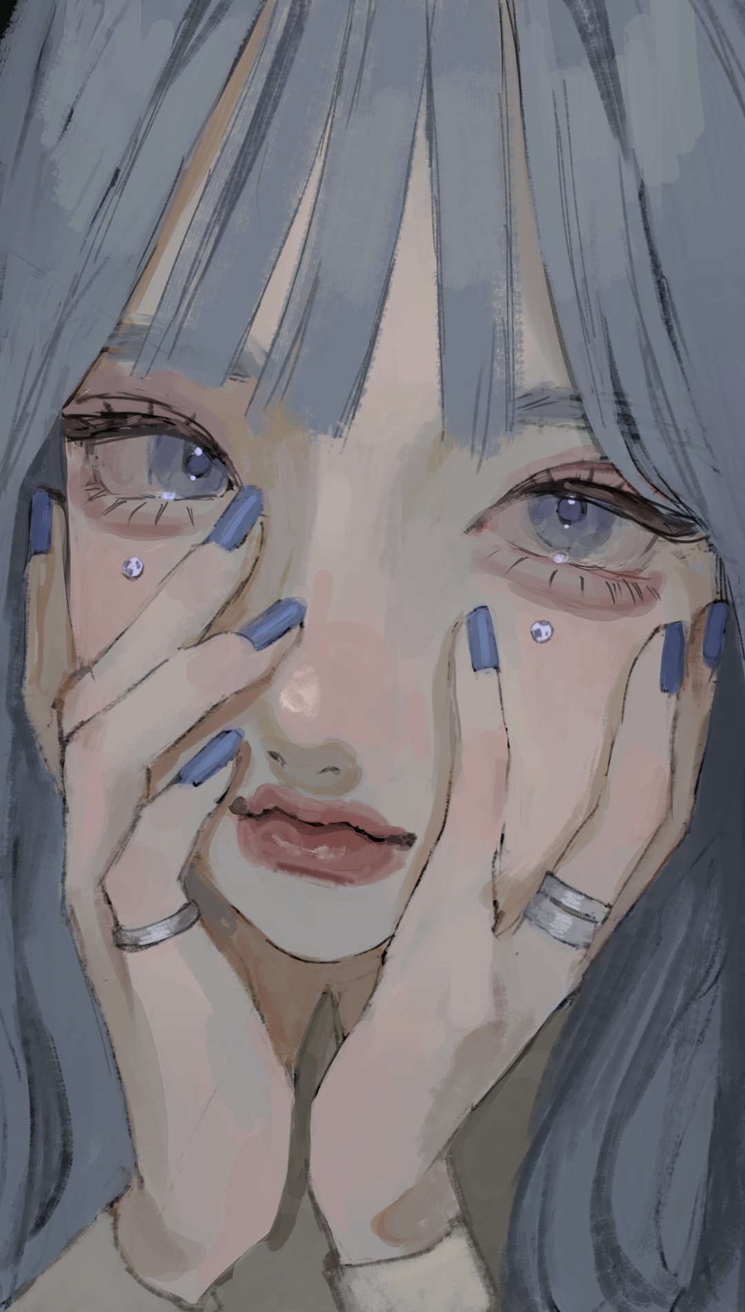 Sad Crying Anime Girl Wallpaper