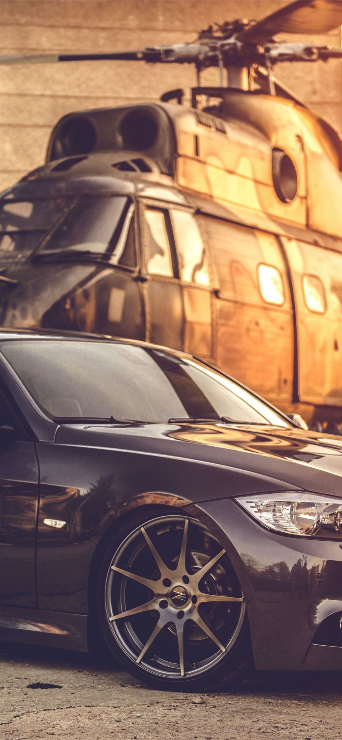 BMW E90 4k Cave iPhone Wallpaper Free