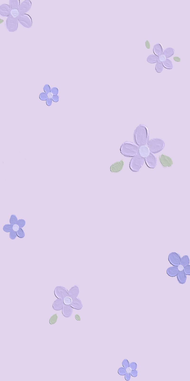 Light Purple Hand Drawn Flowers