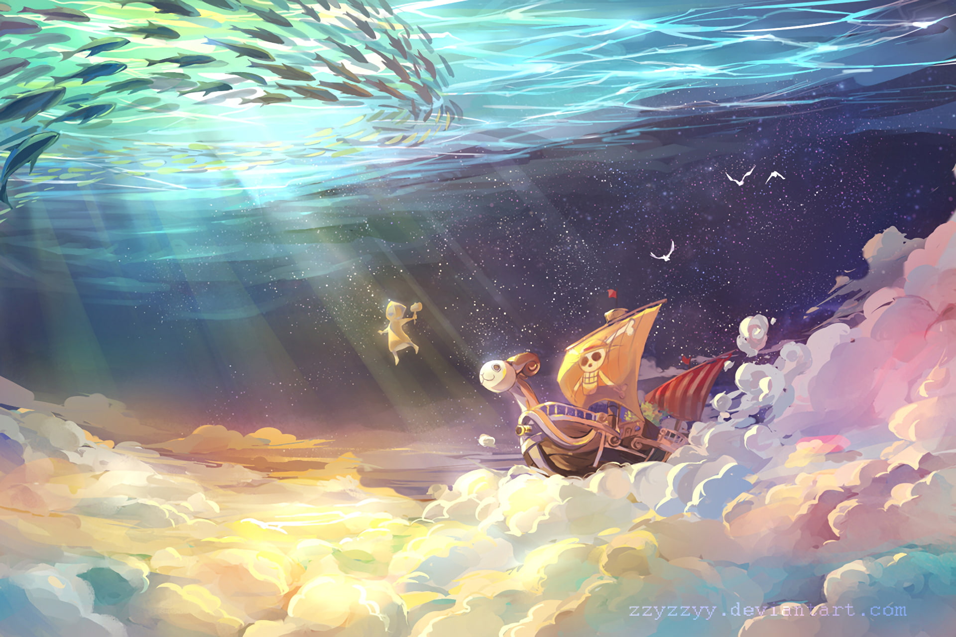 Going Merry and thousand sunny, One