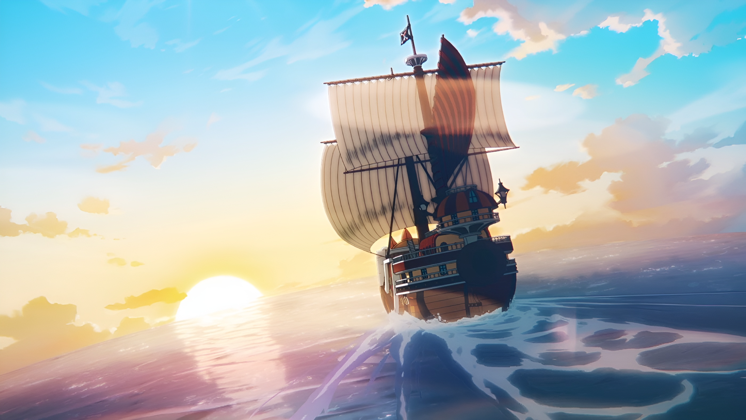 Thousand Sunny Voyage: Stunning One Piece Anime HD Wallpaper