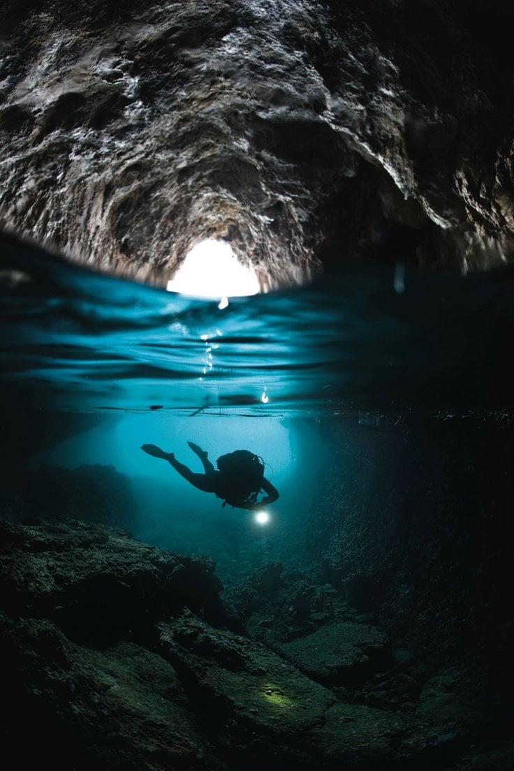 Underwater cave exploration