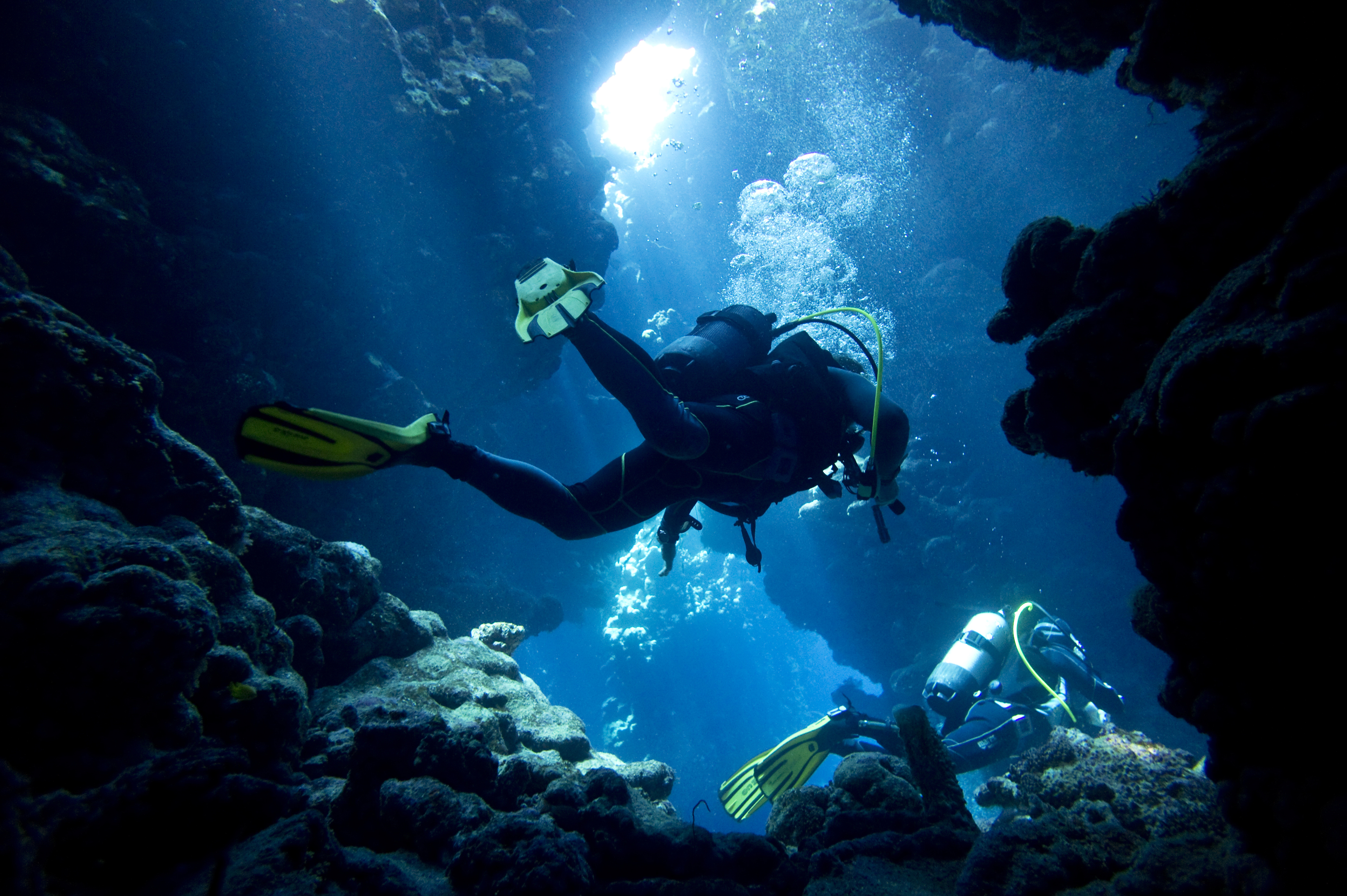 image Underwater diving caves sports