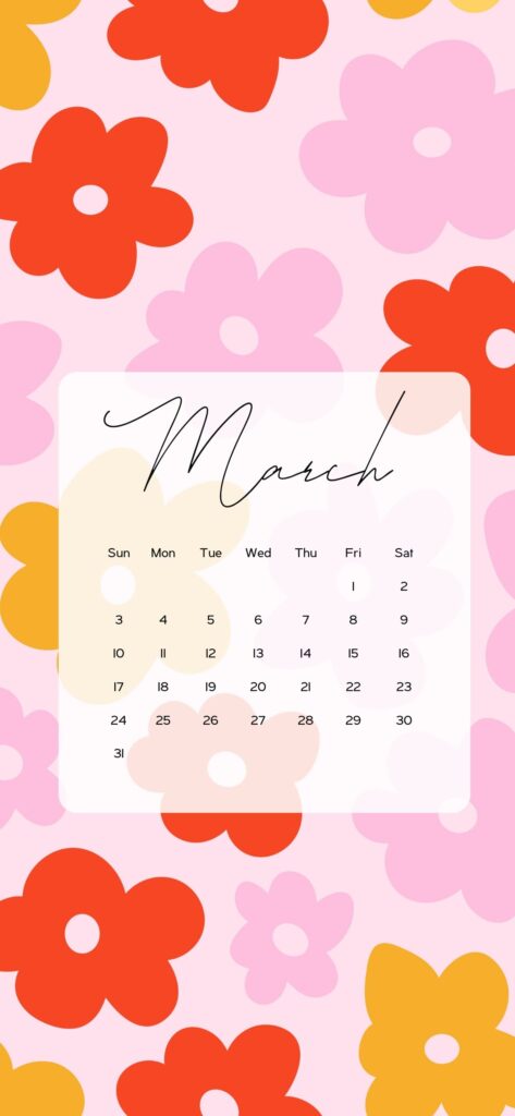 March Calendar Wallpaper Cute