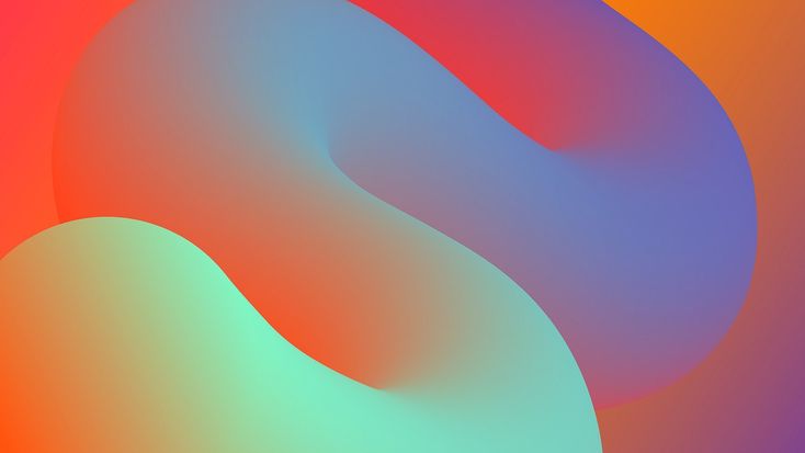 Colorful abstract desktop wallpaper, 3D