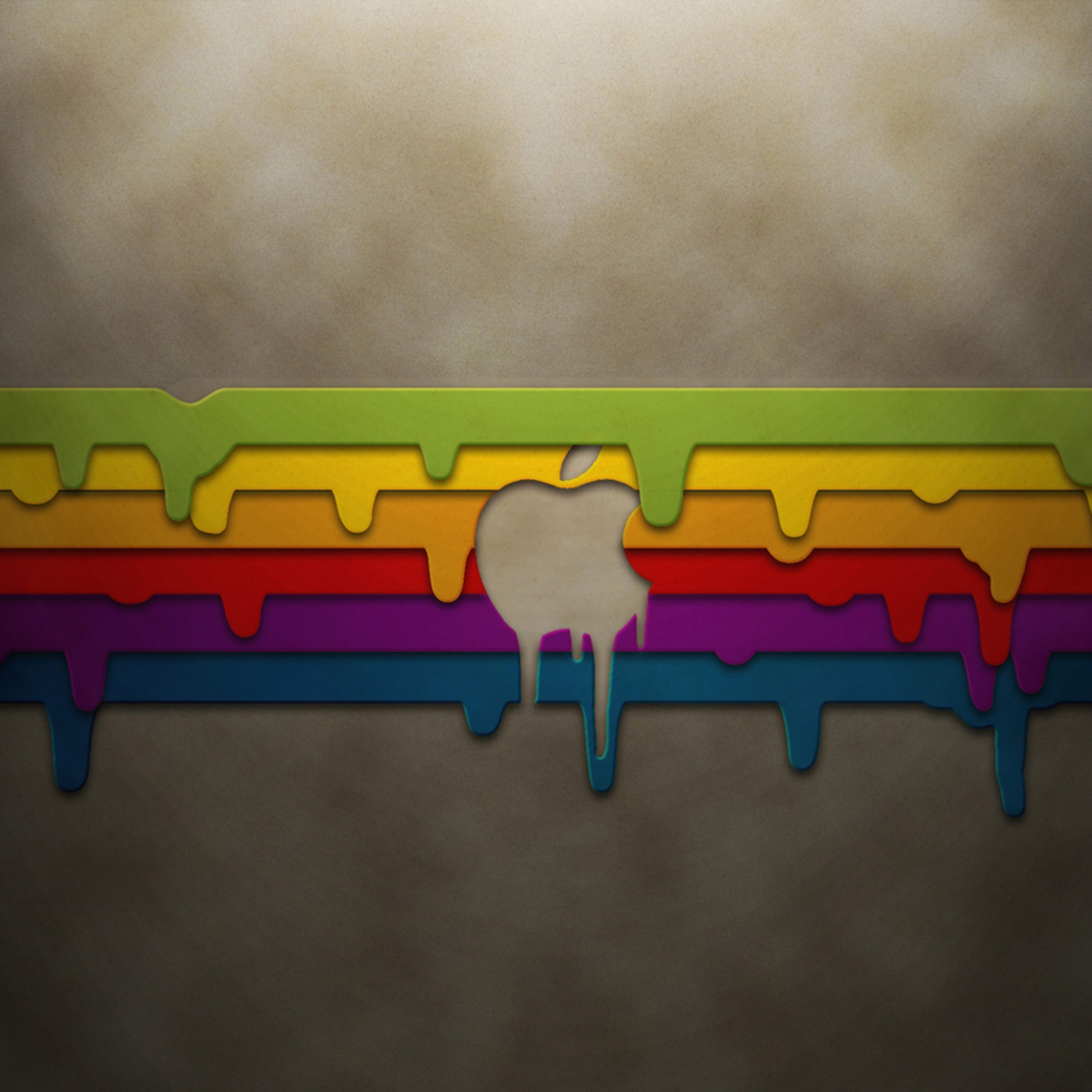 Apple Dripping Colors Paint iPad