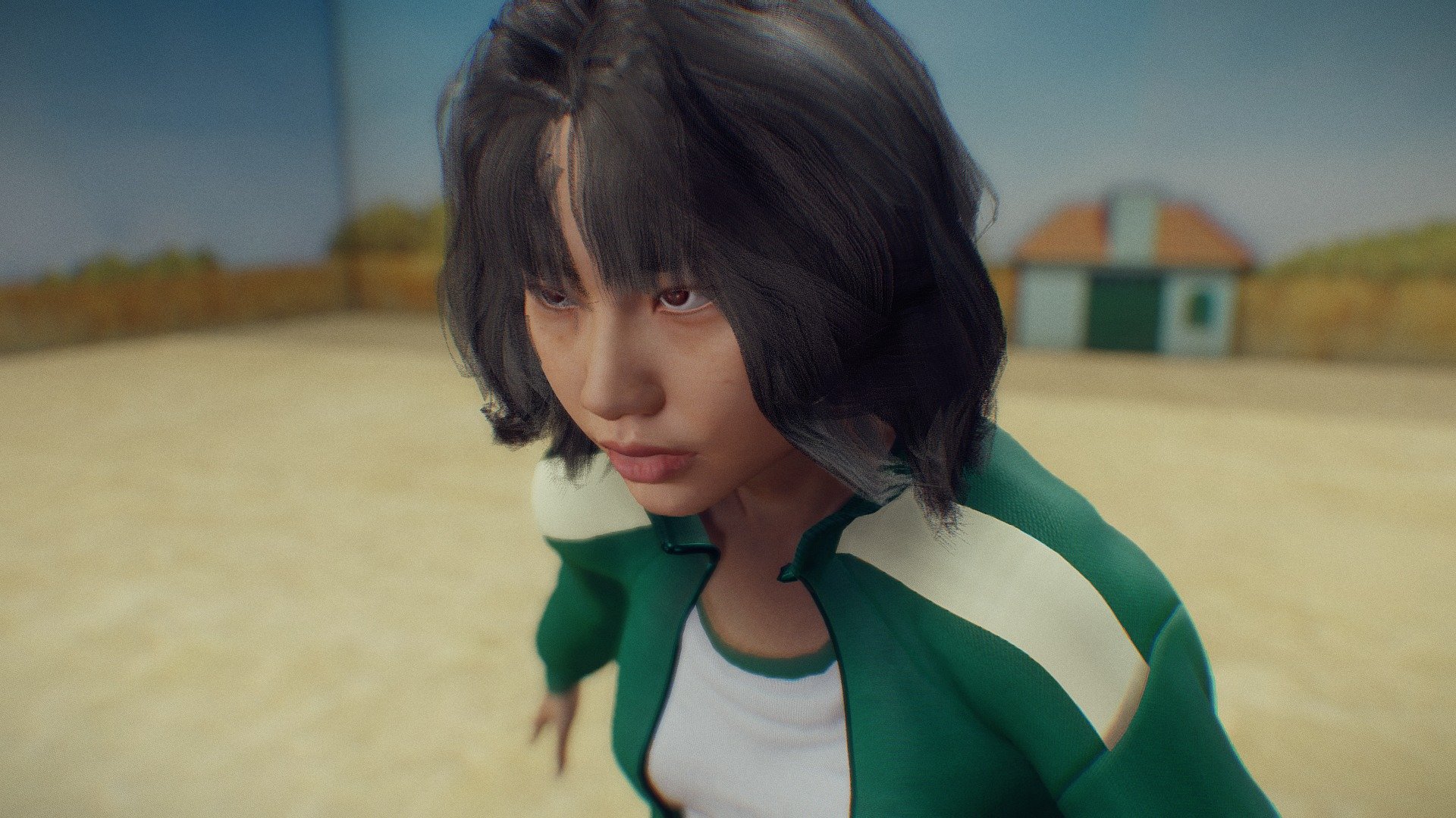 Squid Game Sae‑byeok Red Green