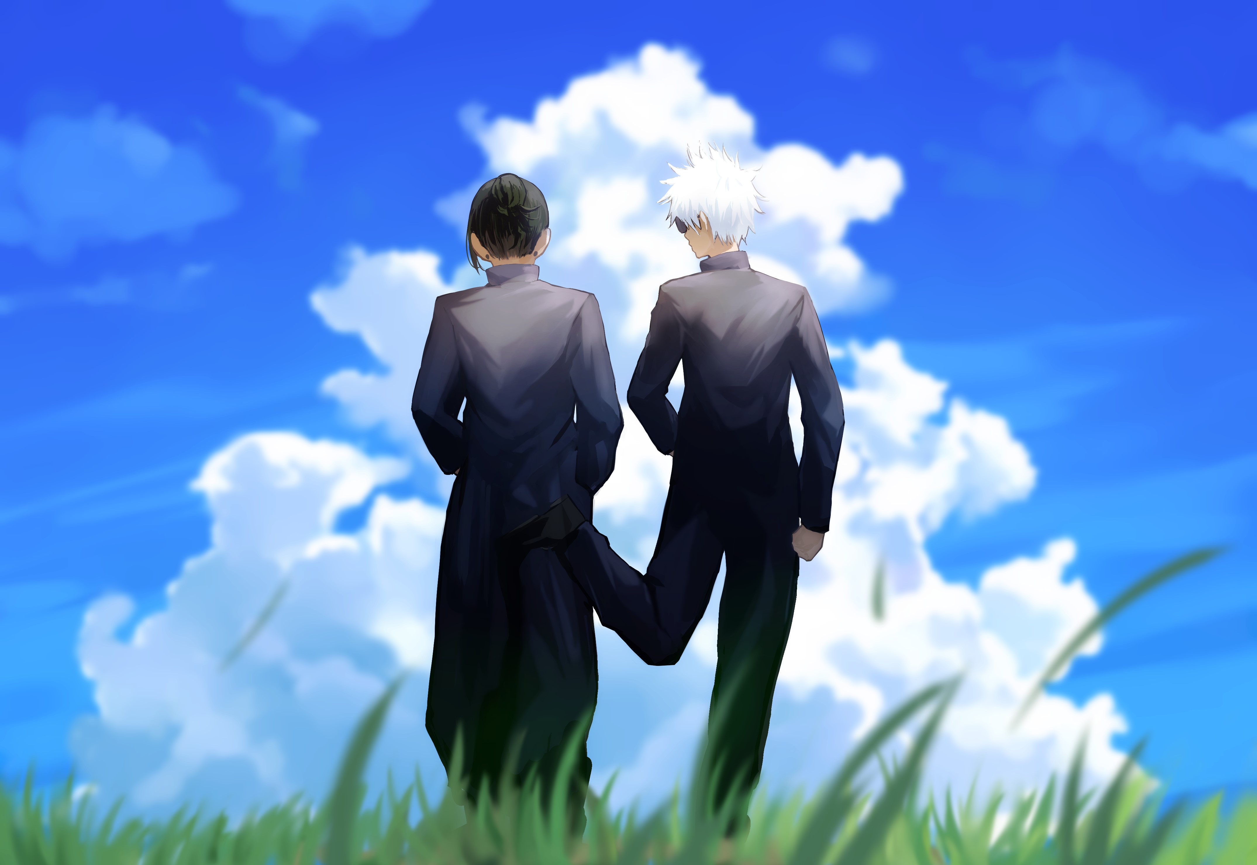 Download Jujutsu Kaisen Suguru Geto Riko Amanai Satoru Gojo Misato Kuroi Gojo & Geto HD Wallpaper