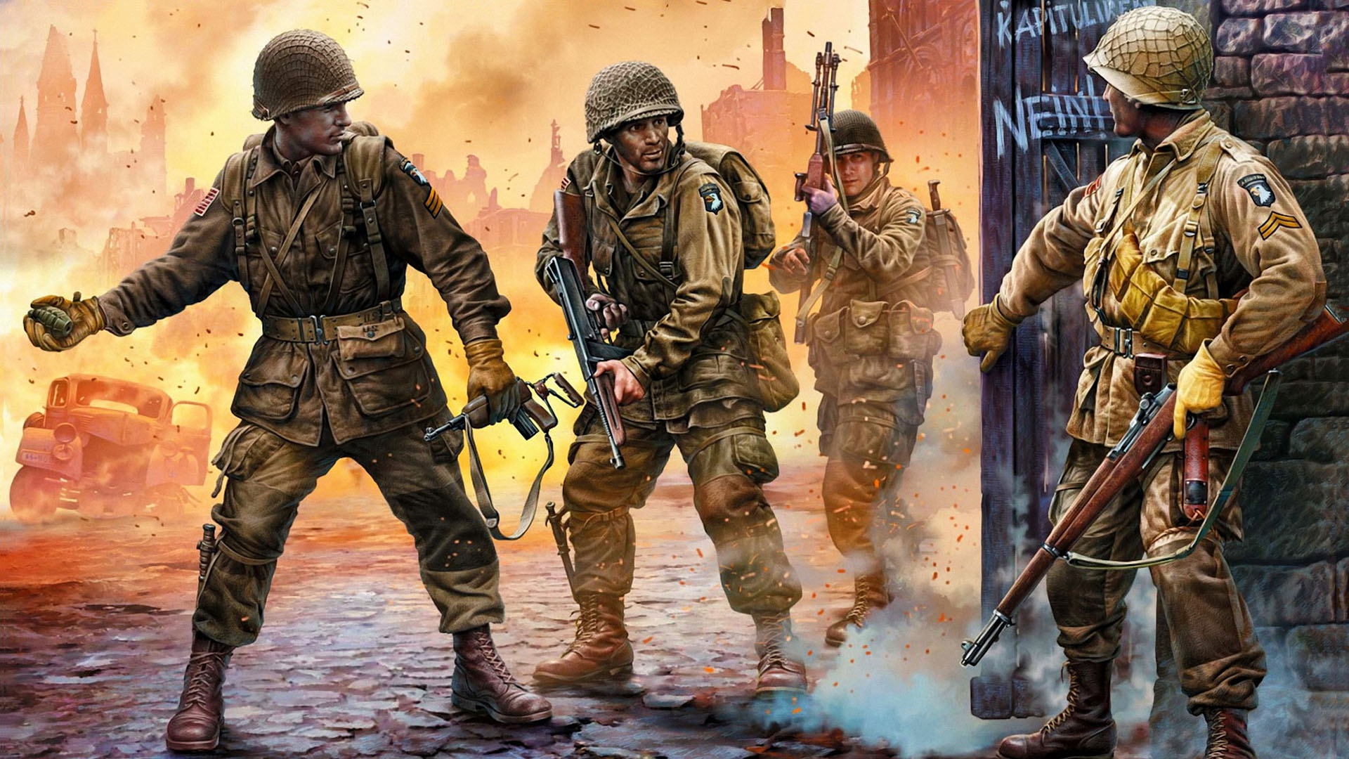 Wallpaper assault, US army, 101st