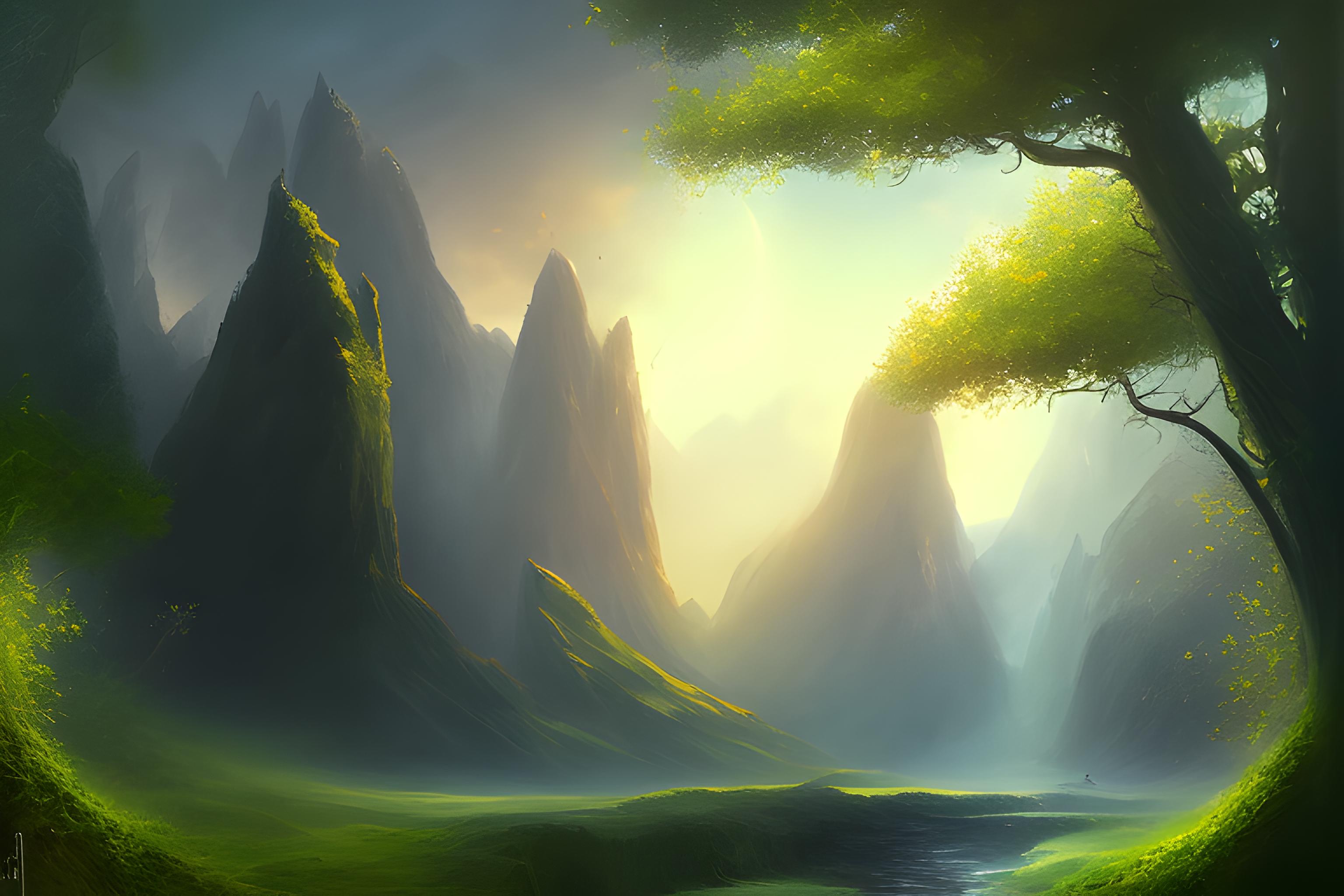 fantasy, landscape, nature, scenery