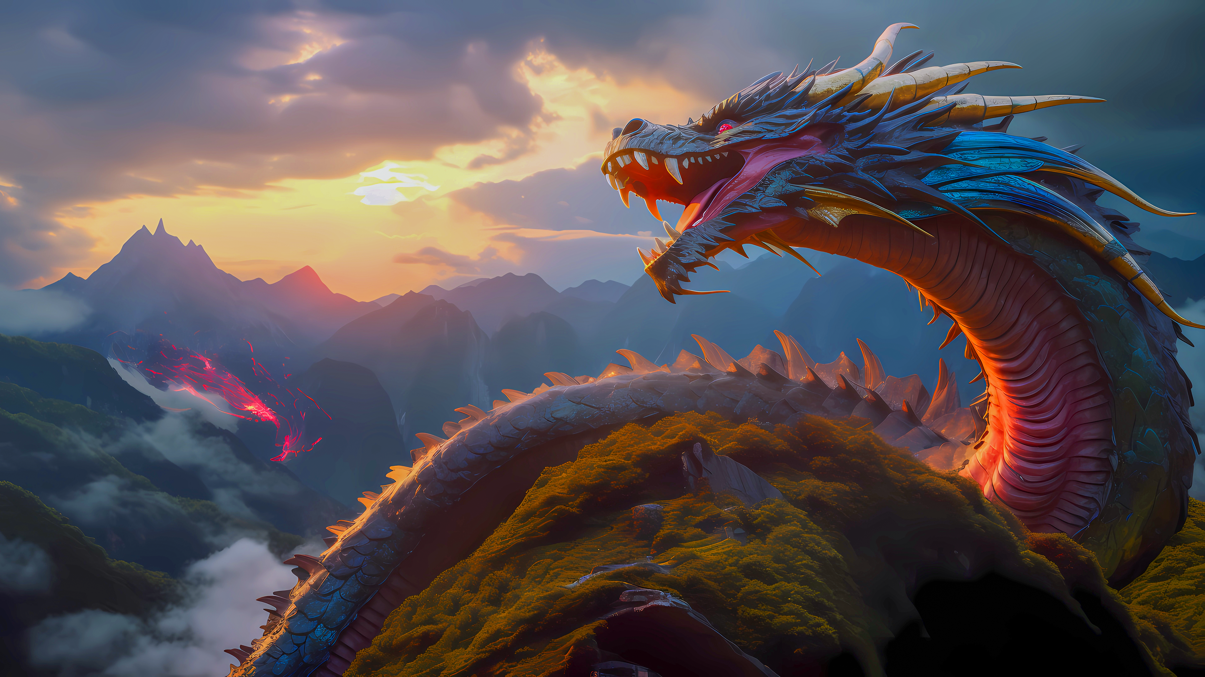 Dragon 4K Wallpaper for PC