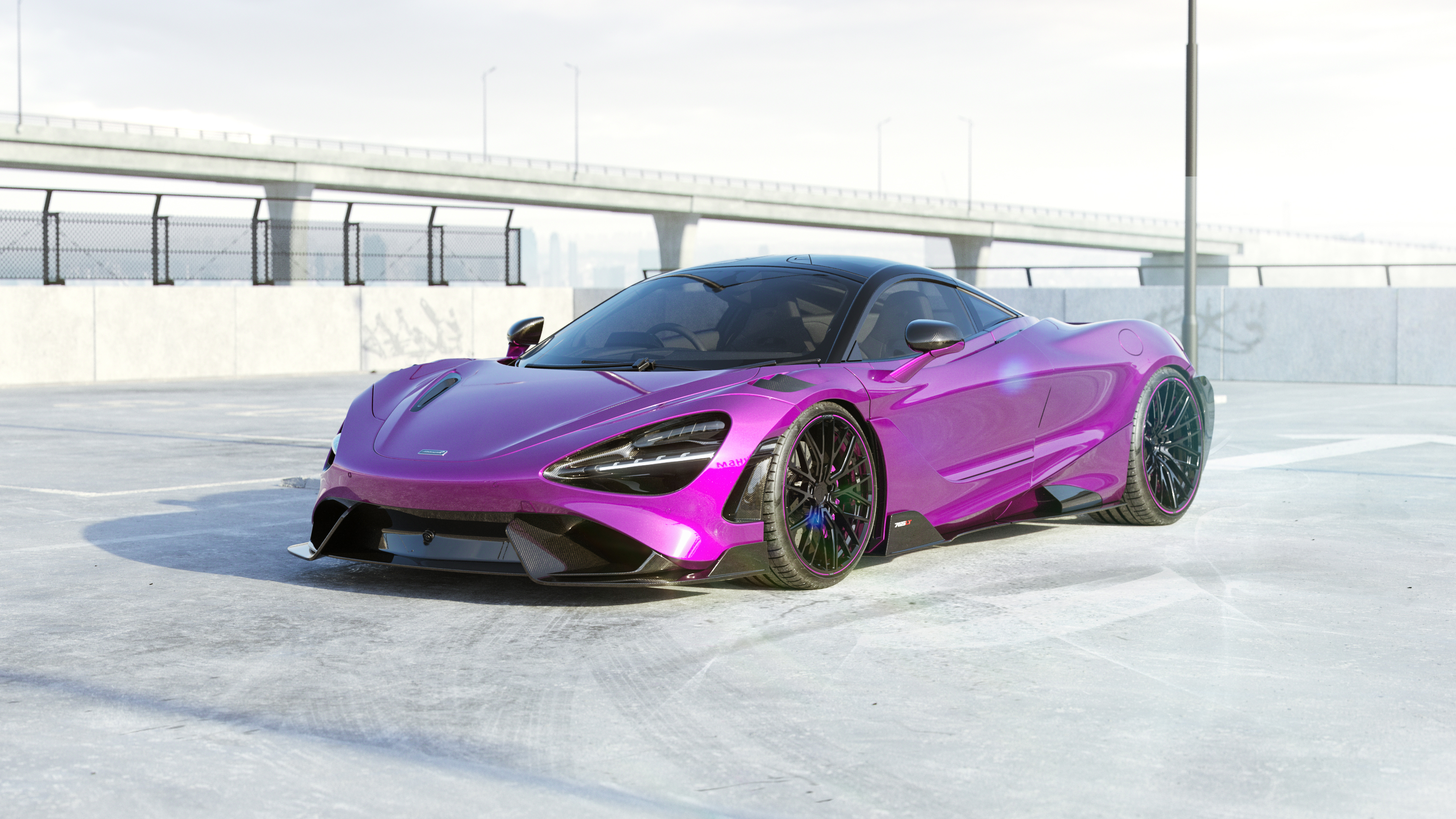 McLaren 765LT Purple Car 4K Wallpaper