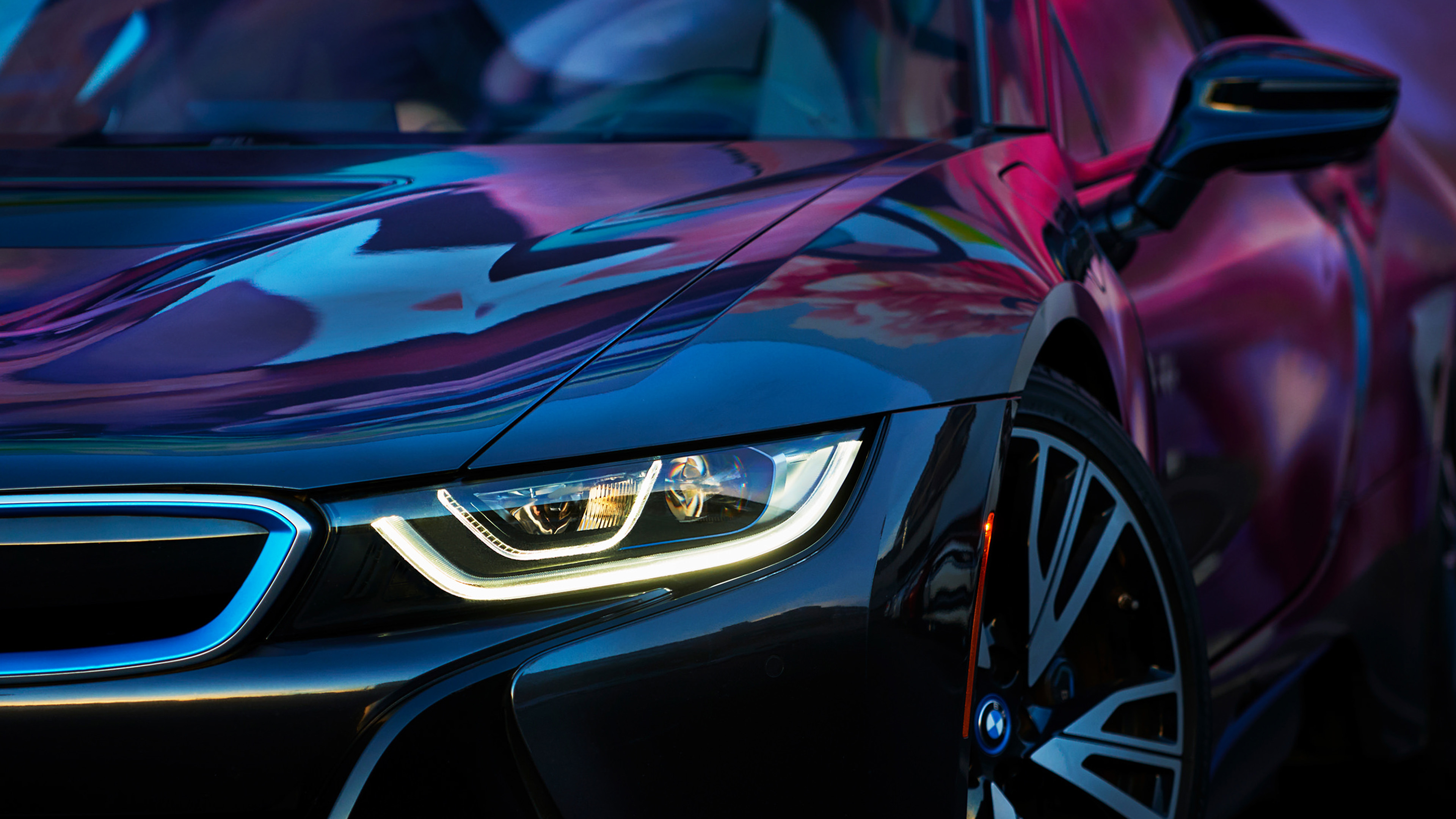 Bmw Rainbow Blue Purple Car Art