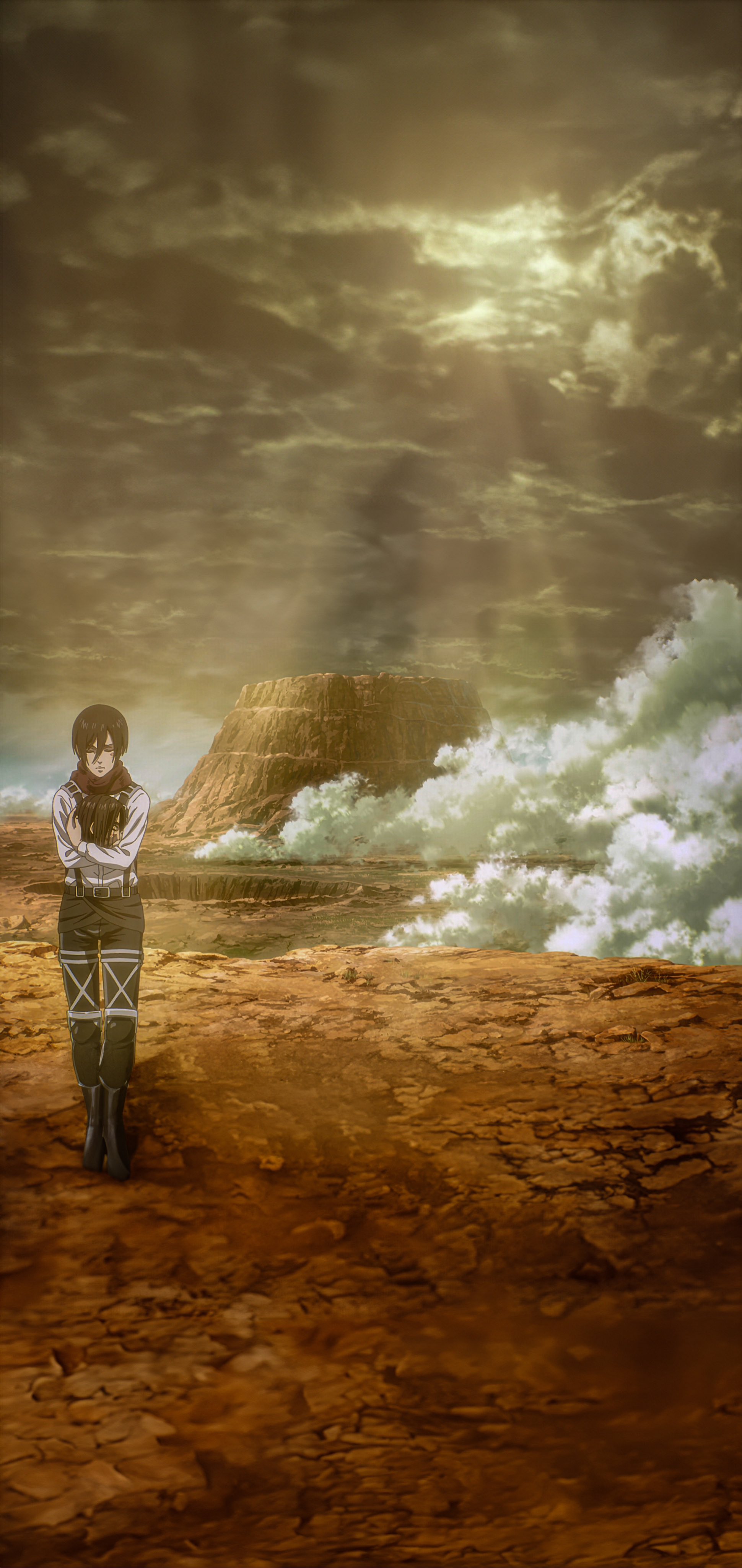 scarf around me, Eren.” Mikasa Under