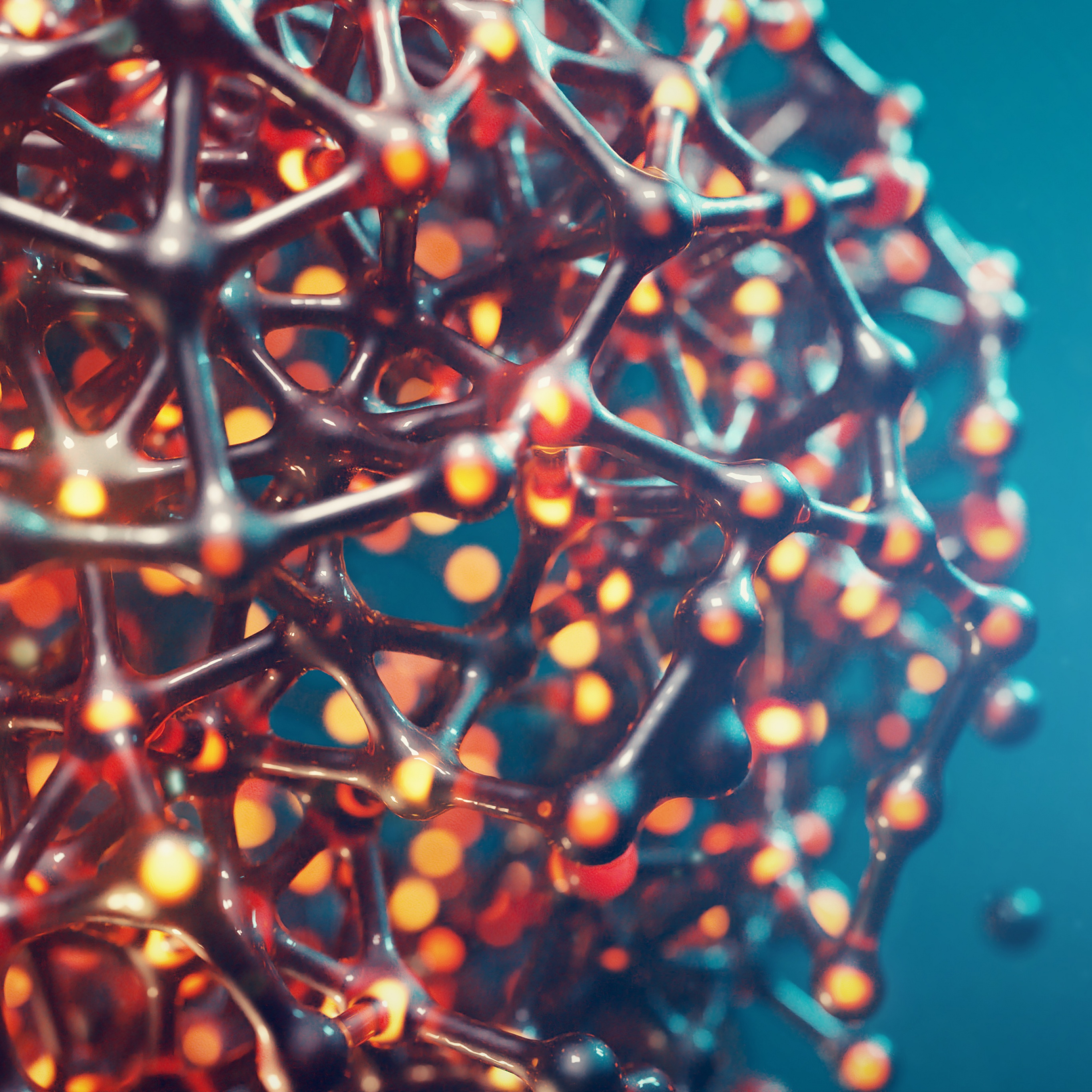 Molecular Wallpaper 4K, 3D model