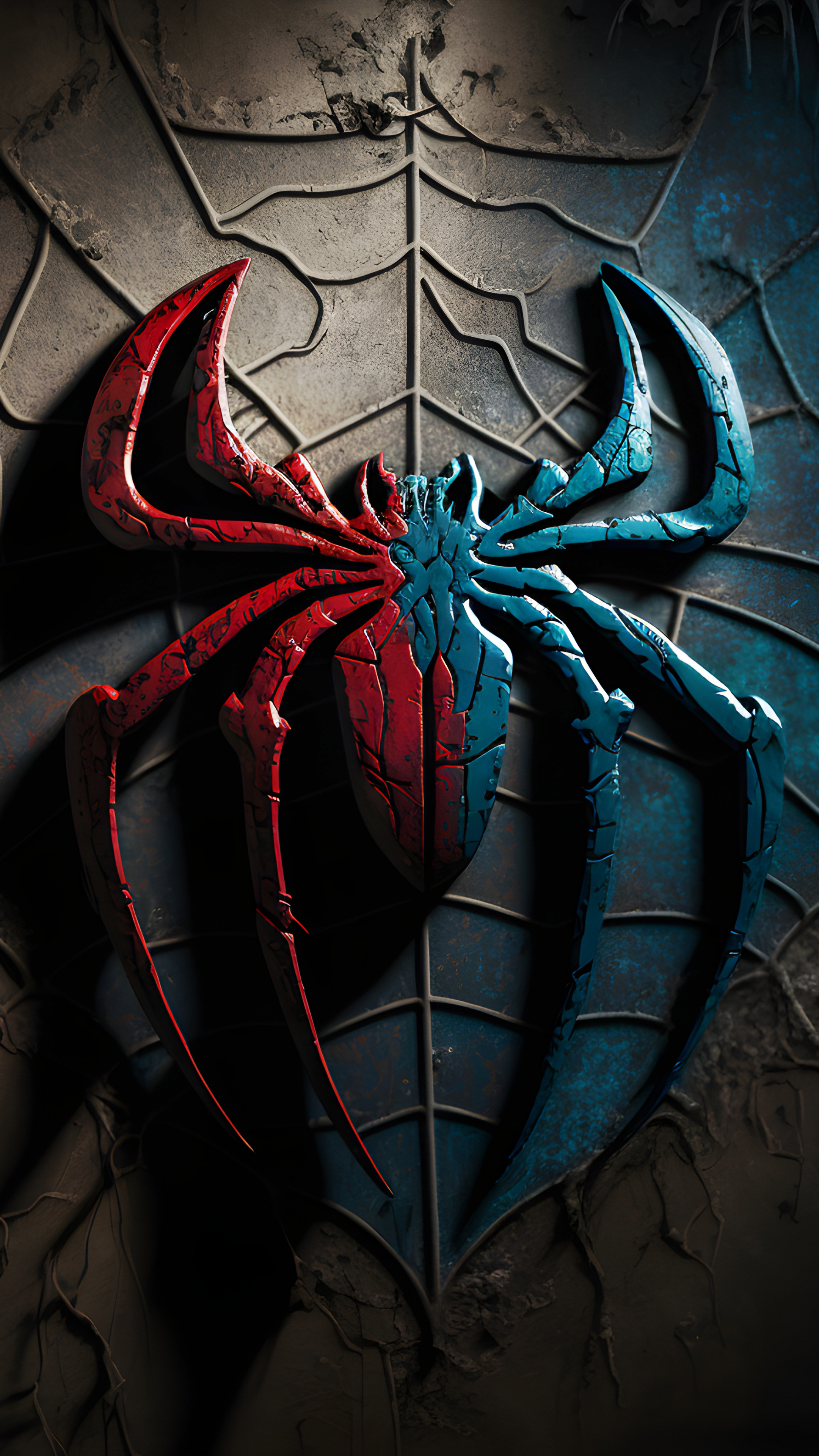 Wallpaper 2160x3840 Spider Mark