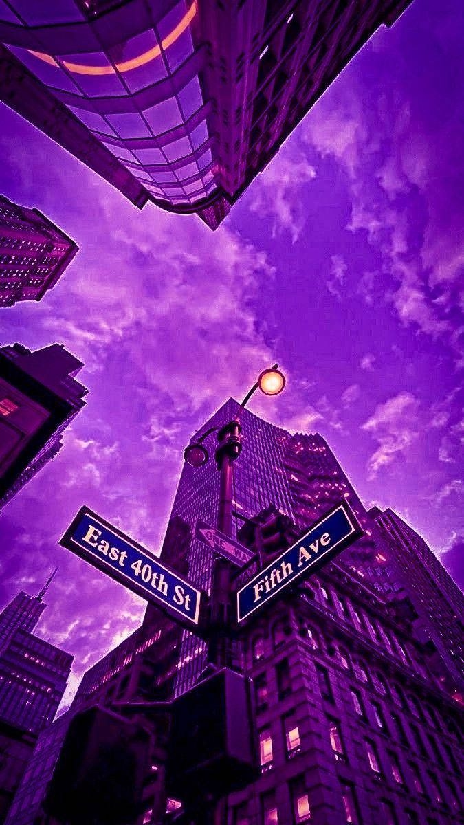 Sky Neon Purple iPhone Wallpaper
