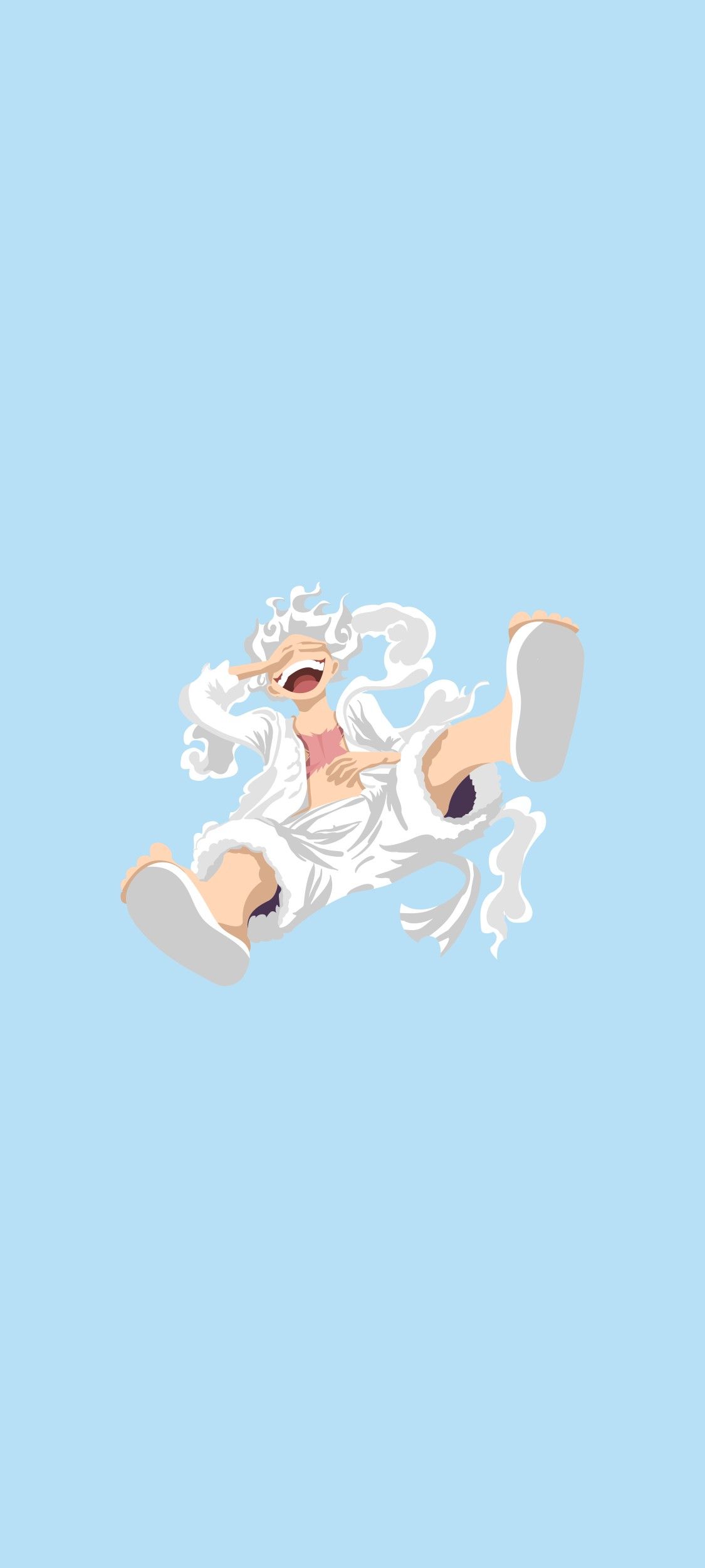 Luffy gear 5th minimal mobile wallpaper
