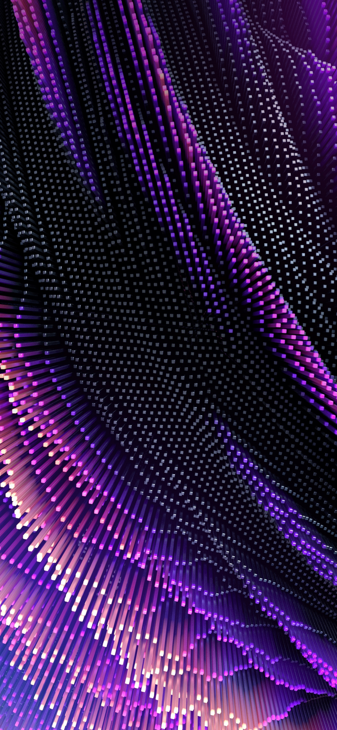 wallpaper 1125x2436 purple, neon
