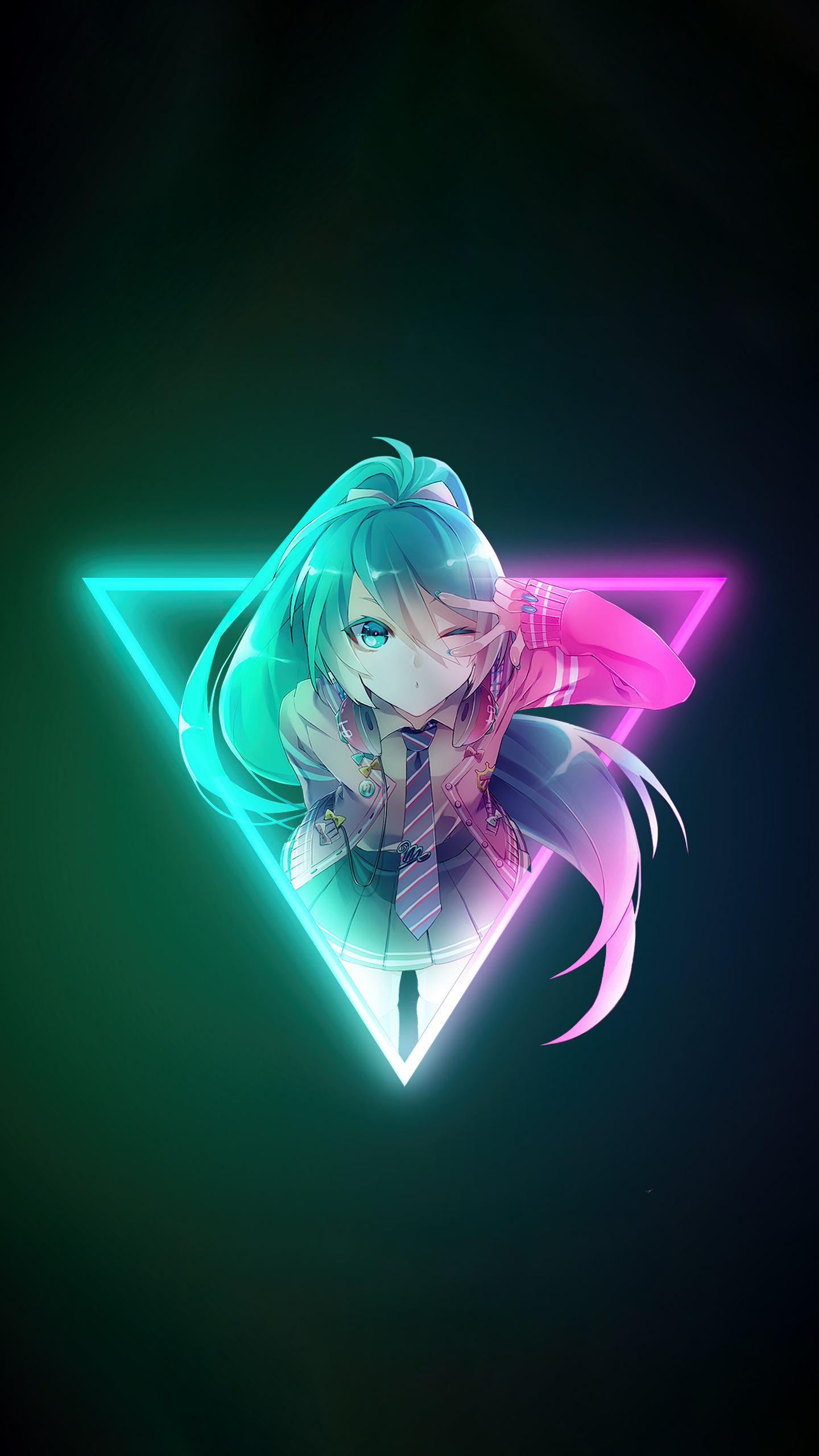 Anime Girl Retro Minimal 4k