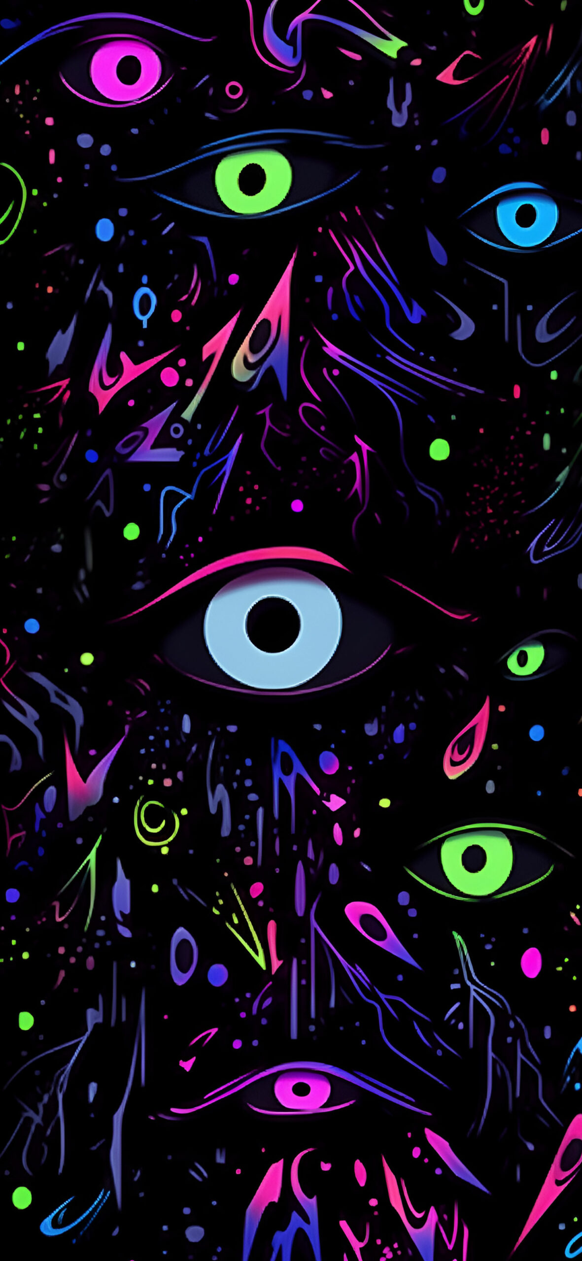 Dark Neon Surrealistic Wallpaper