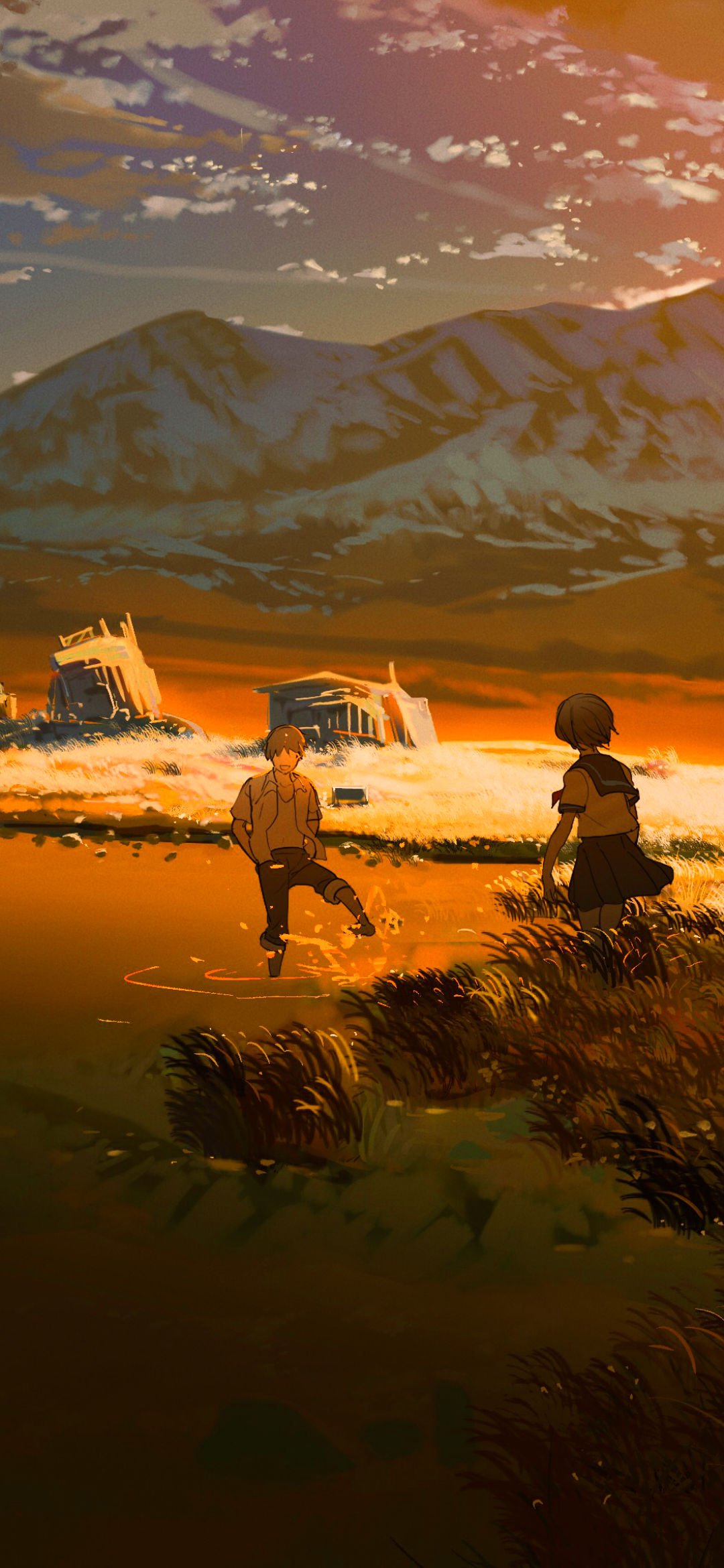 Download Sunset Anime Nature Anime