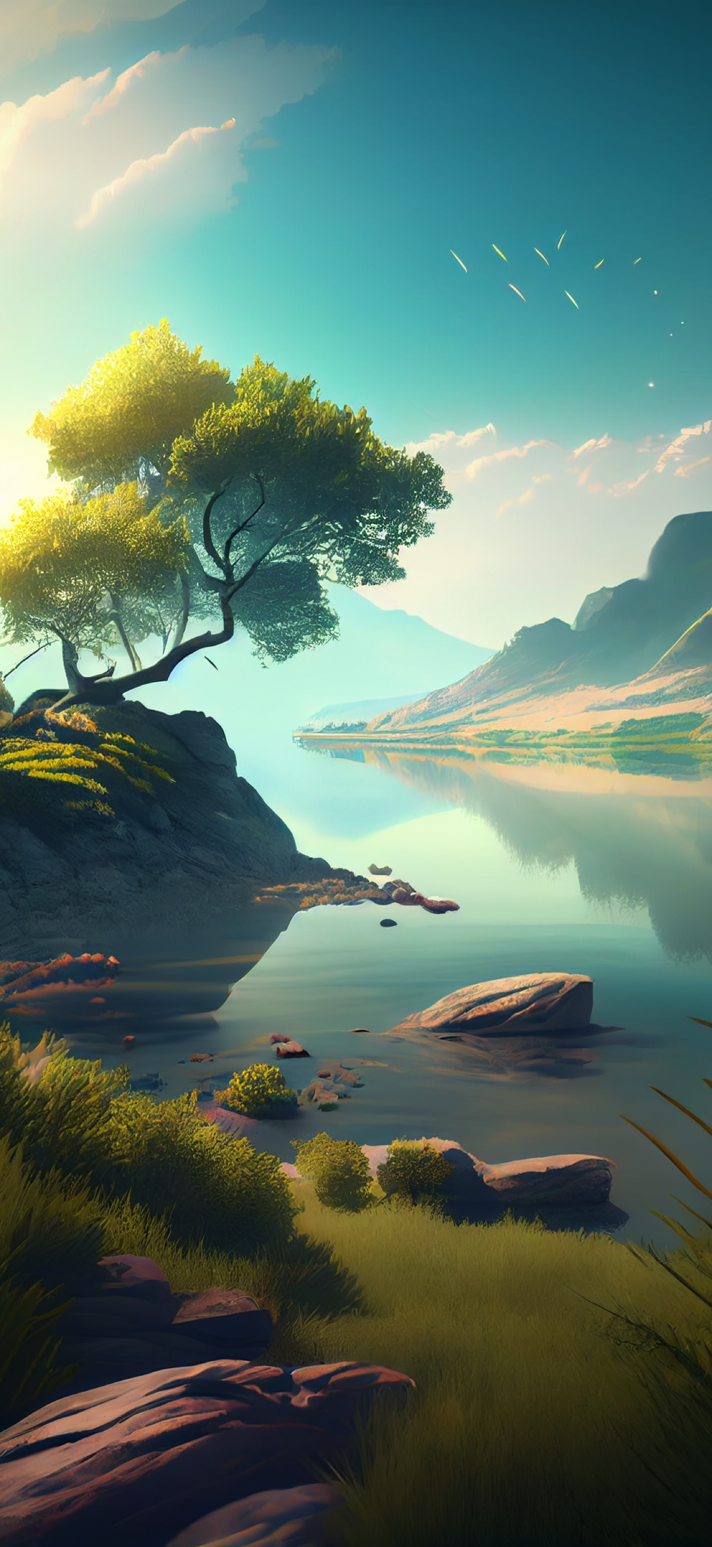 Artistic River Phone Wallpaper